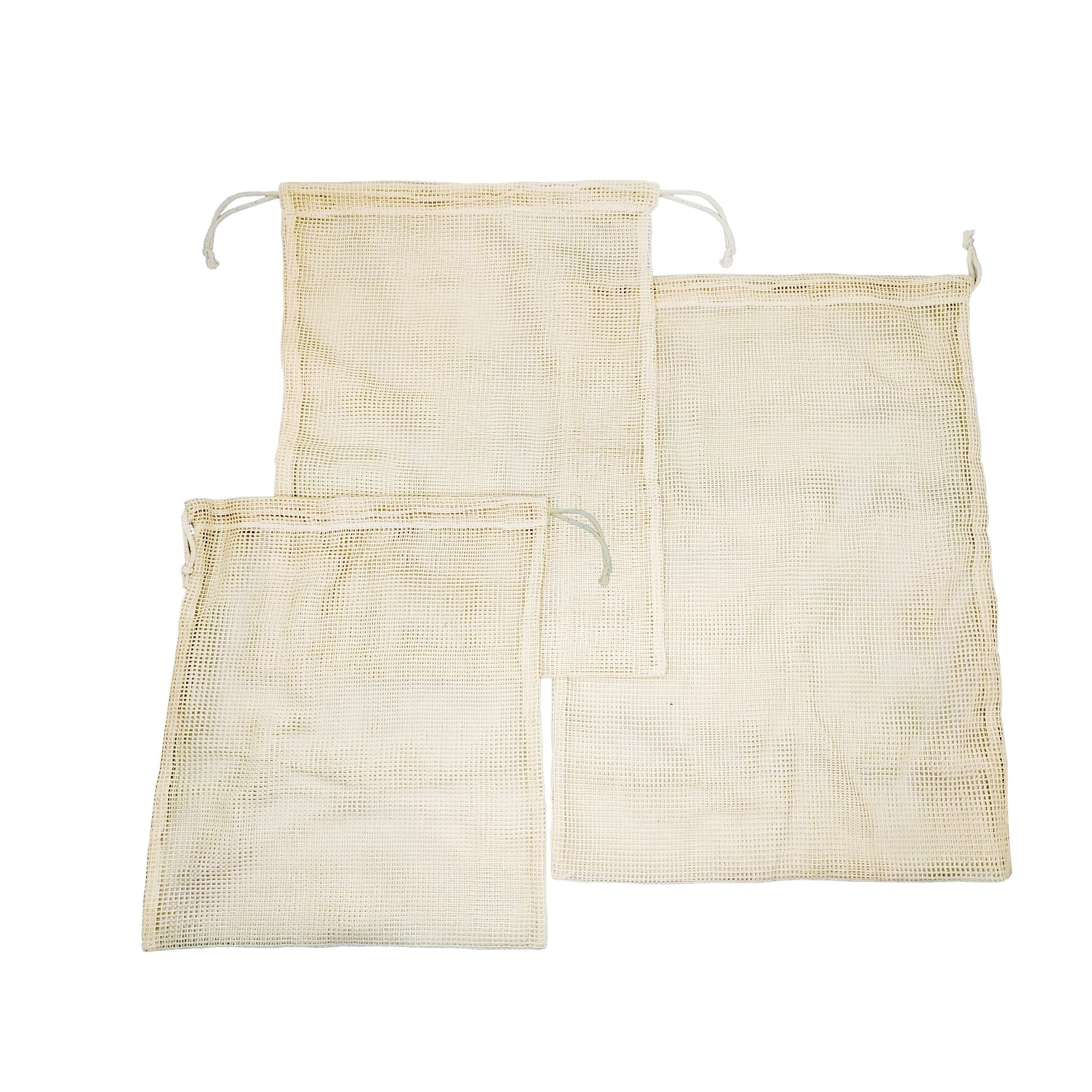 Set de Bolsas de Rejilla 100% Algodón Orgánico