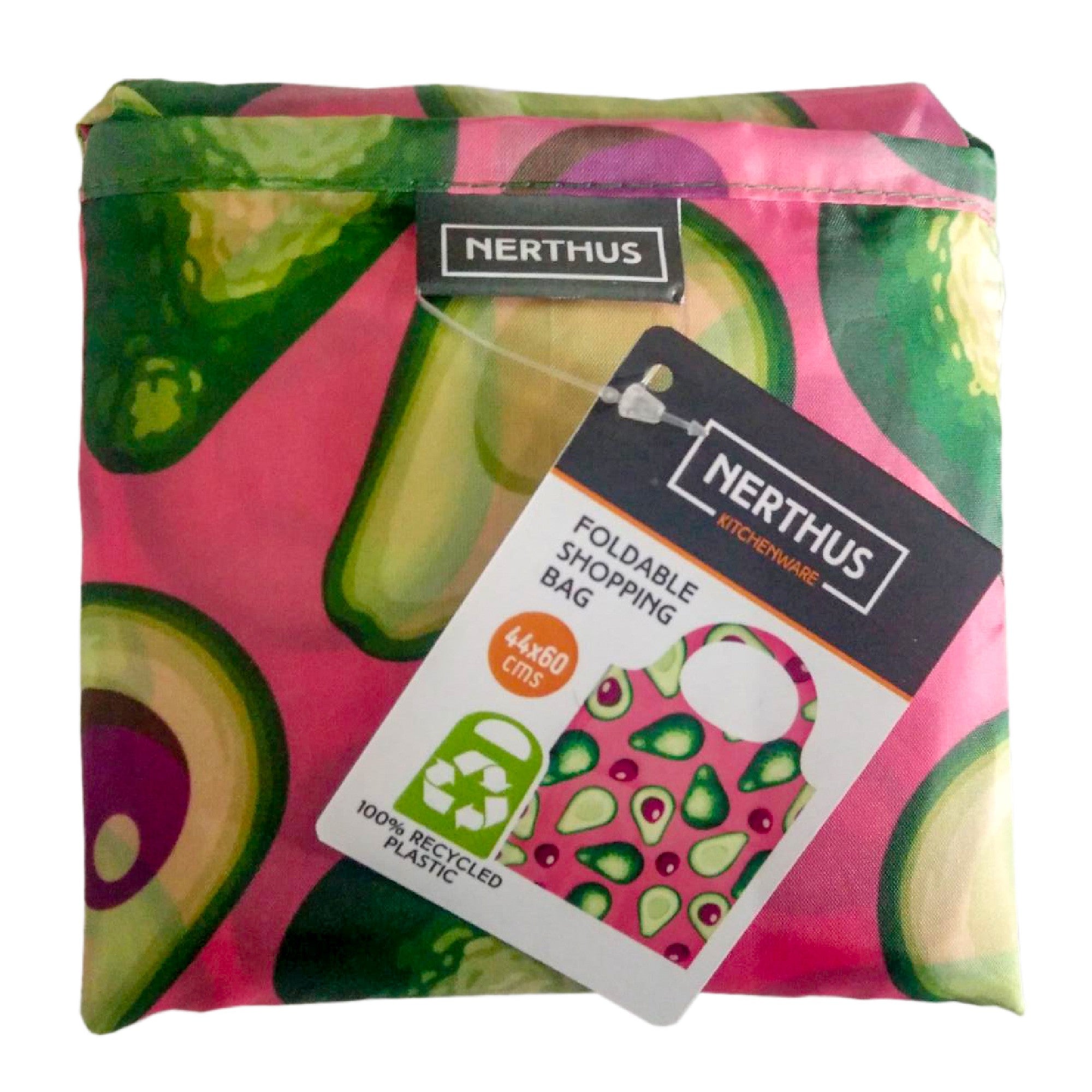 Bolsa de Compra Plegable 100% Plástico Reciclado Aguacates