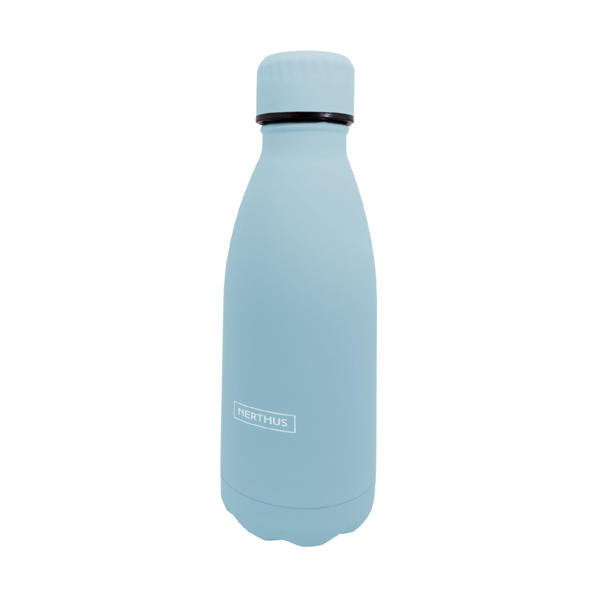 Botella Térmica Clásica de Acero Inoxidable – Doble Pared 350 ml / Azul Pastel