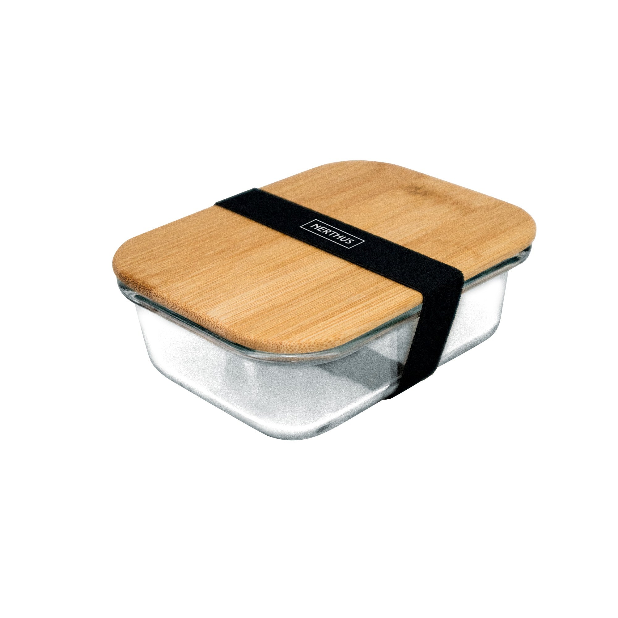 Recipiente Hermético de Cristal con Tapa de Bambú 1000 ml,1500 ml