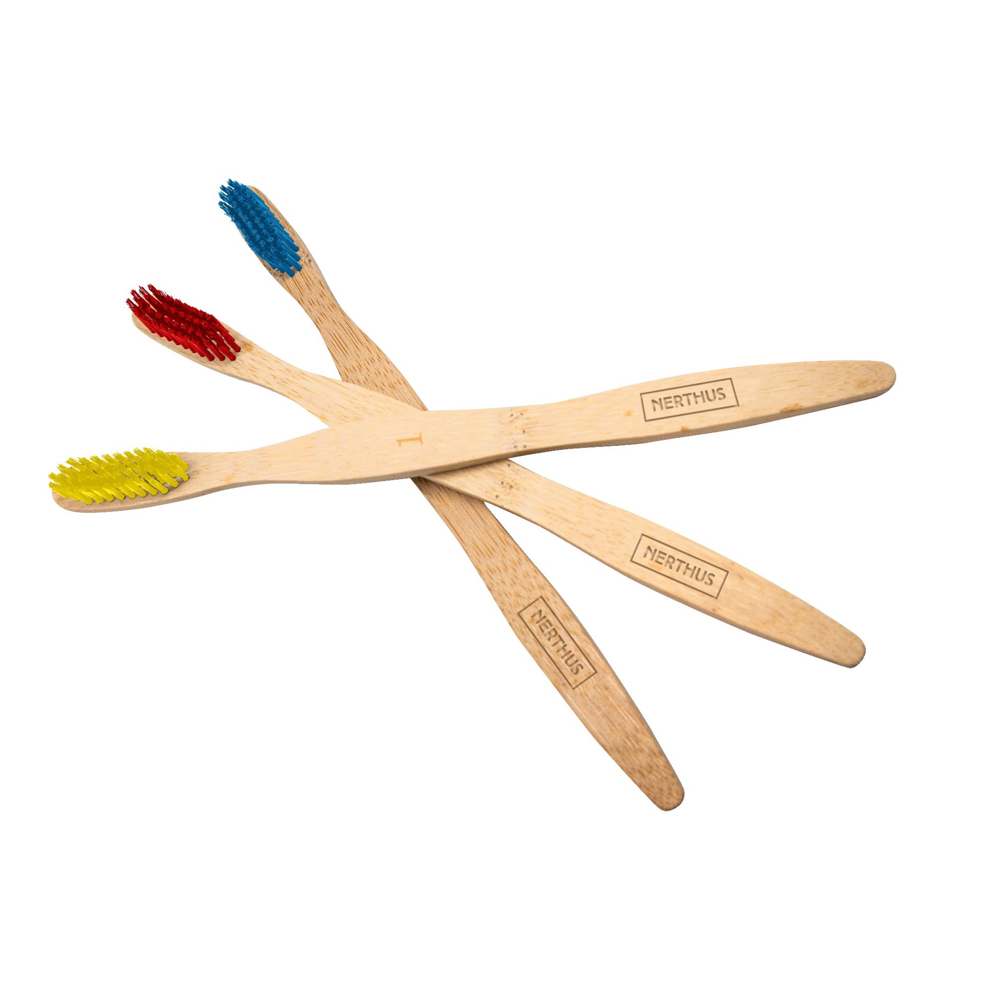 Set de 3 cepillos de dientes ecológicos de bambú