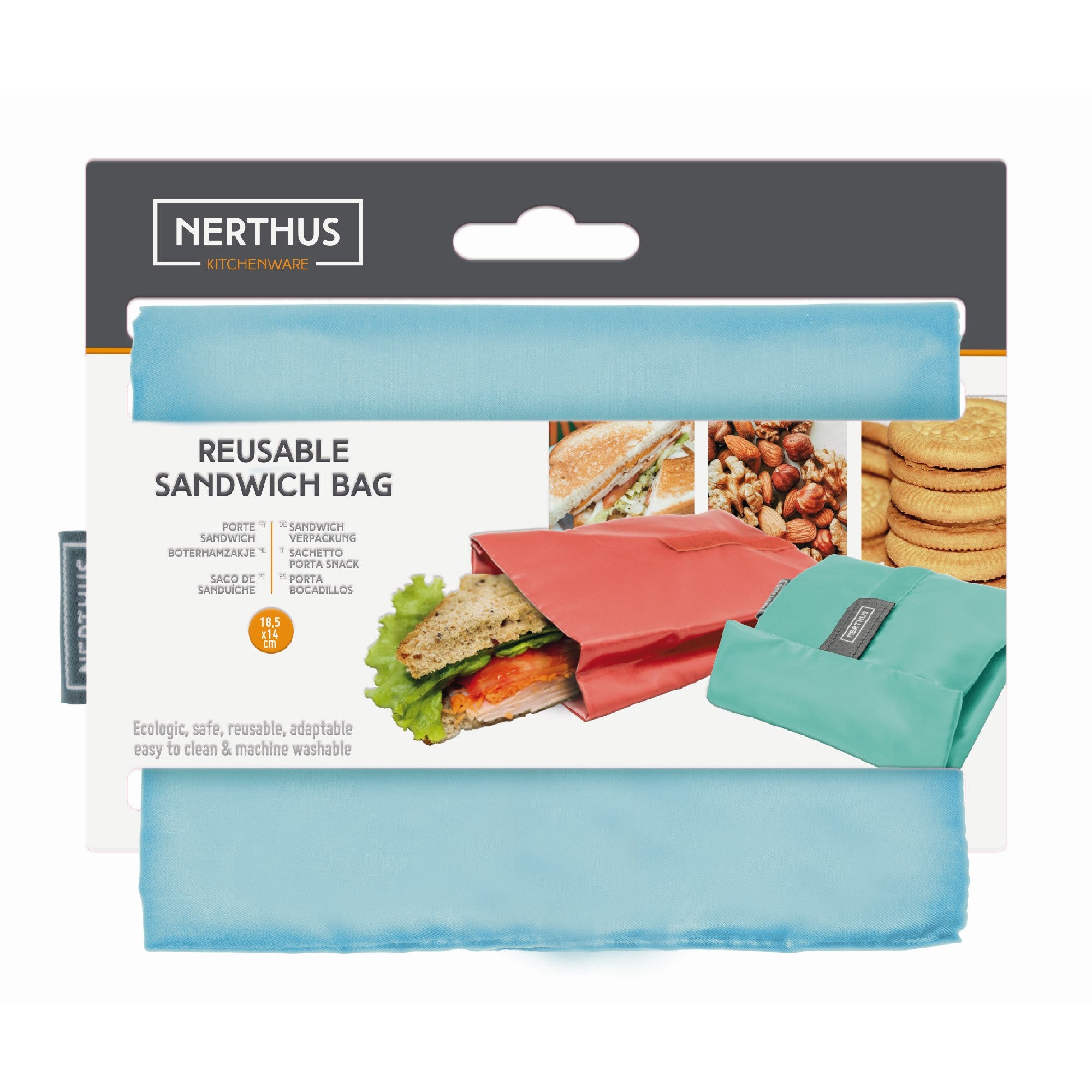 Sac à sandwich pliable réutilisable