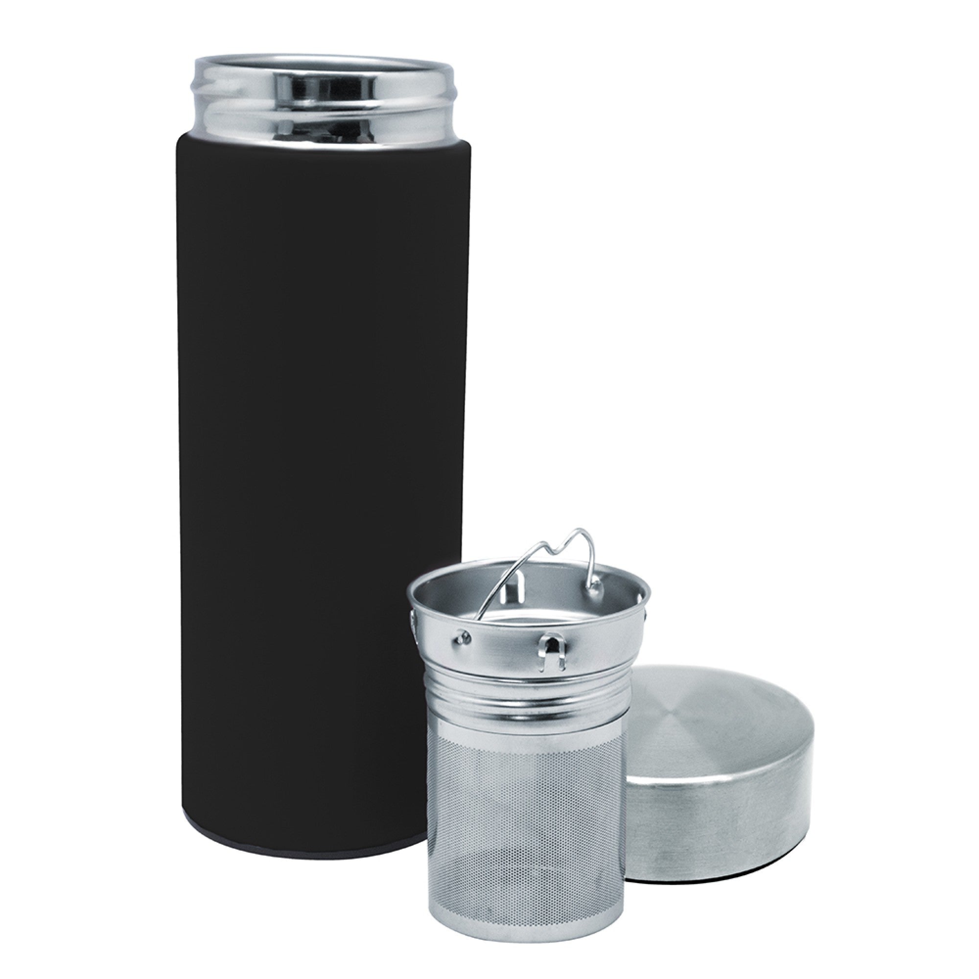 Botella Termo 300 ml con Infusor Coral,Madera,Negro