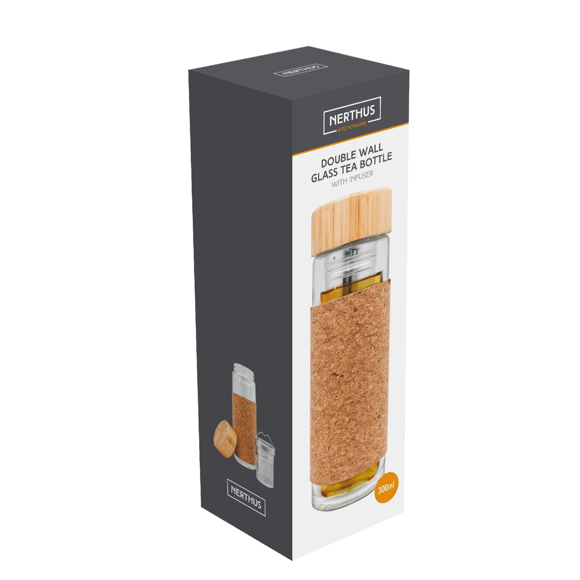 Botella Termo 300 ml con Infusor y Corcho