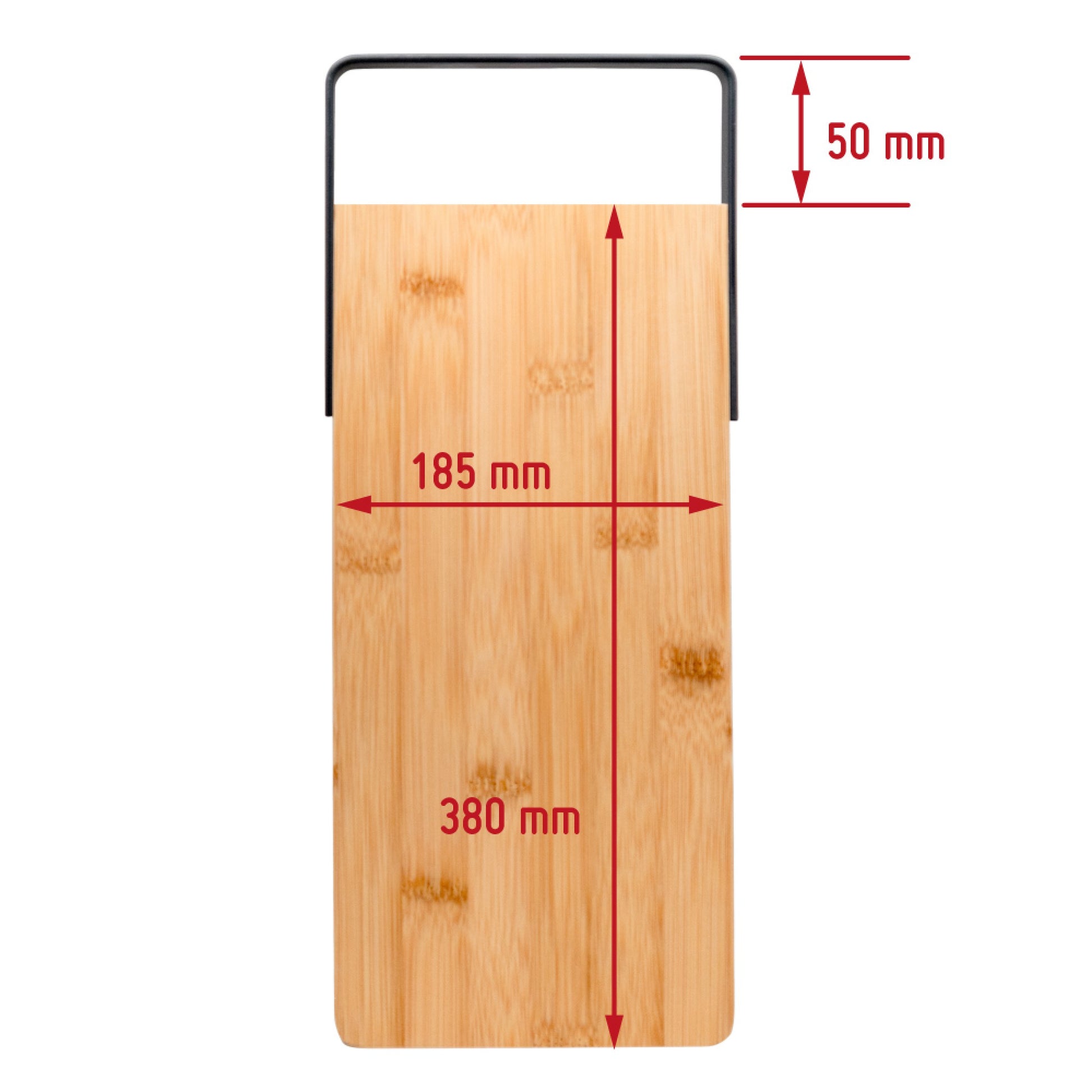 Bandeja de bambú grande con asa para servir snacks