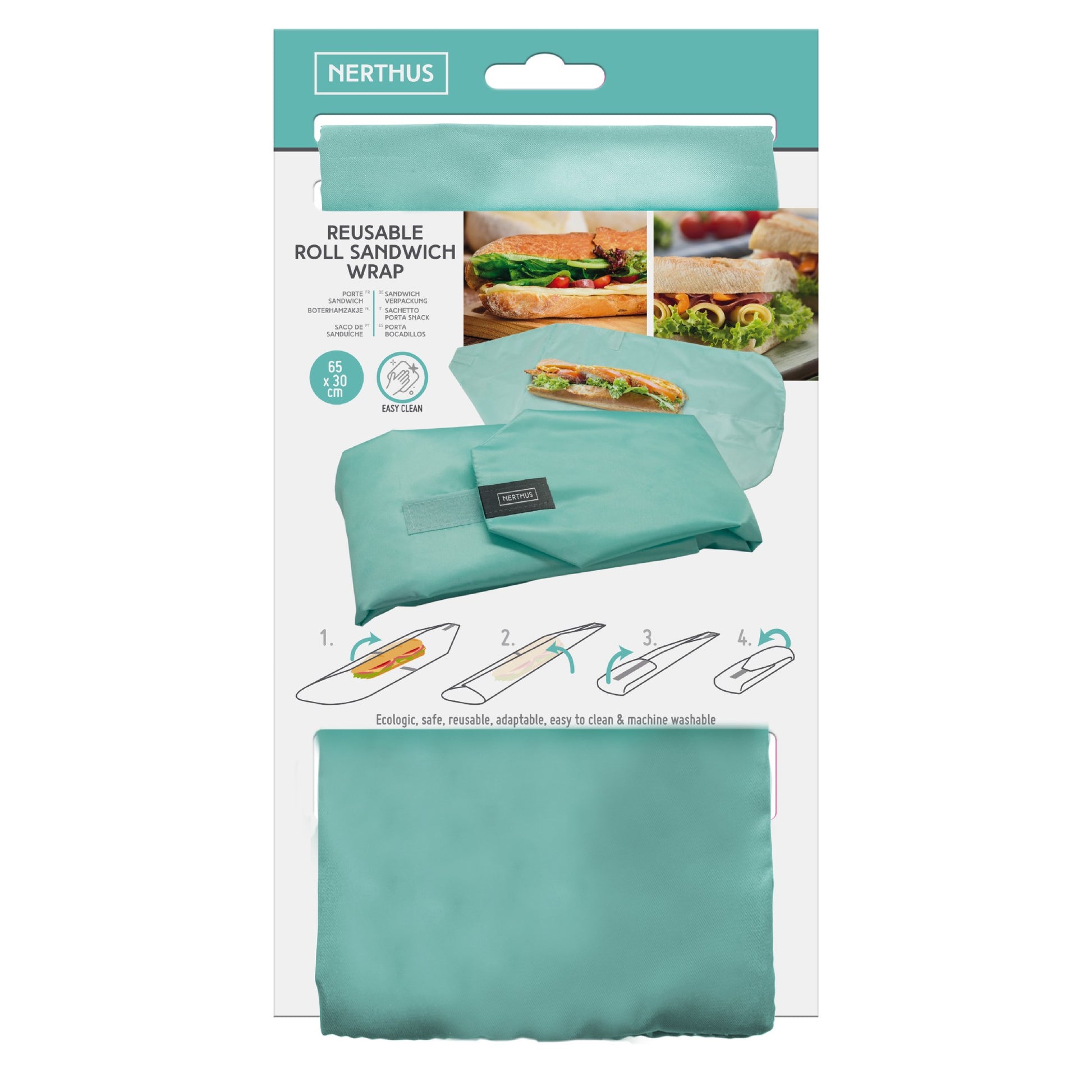 Porta Bocadillo XL Reutilizable Gris,Turquesa,Mapa Mundi,Jungla