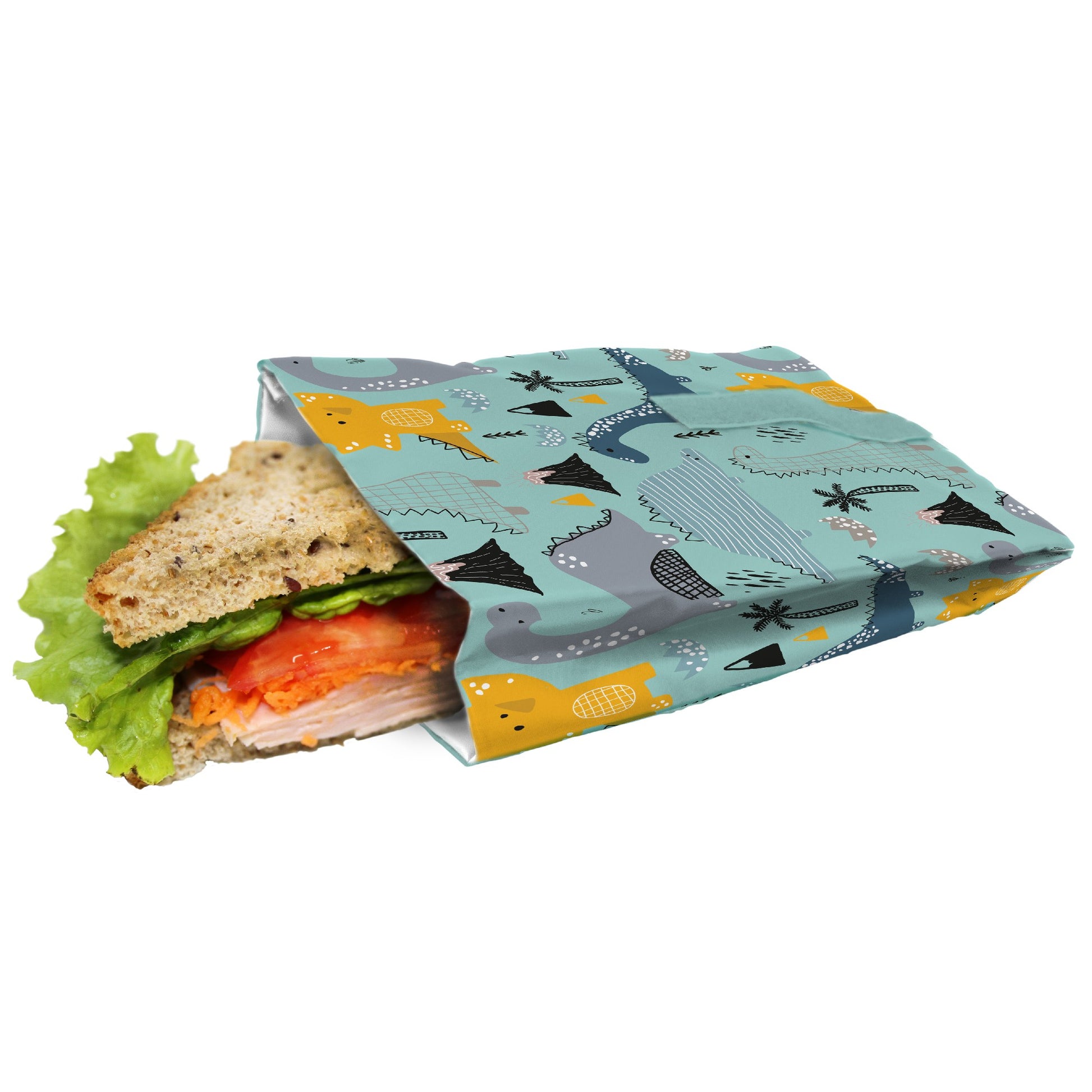 Bolsa Reutilizable para Sándwich Plegable Infantil Leones,Unicornios,Dinosaurios,Espacio