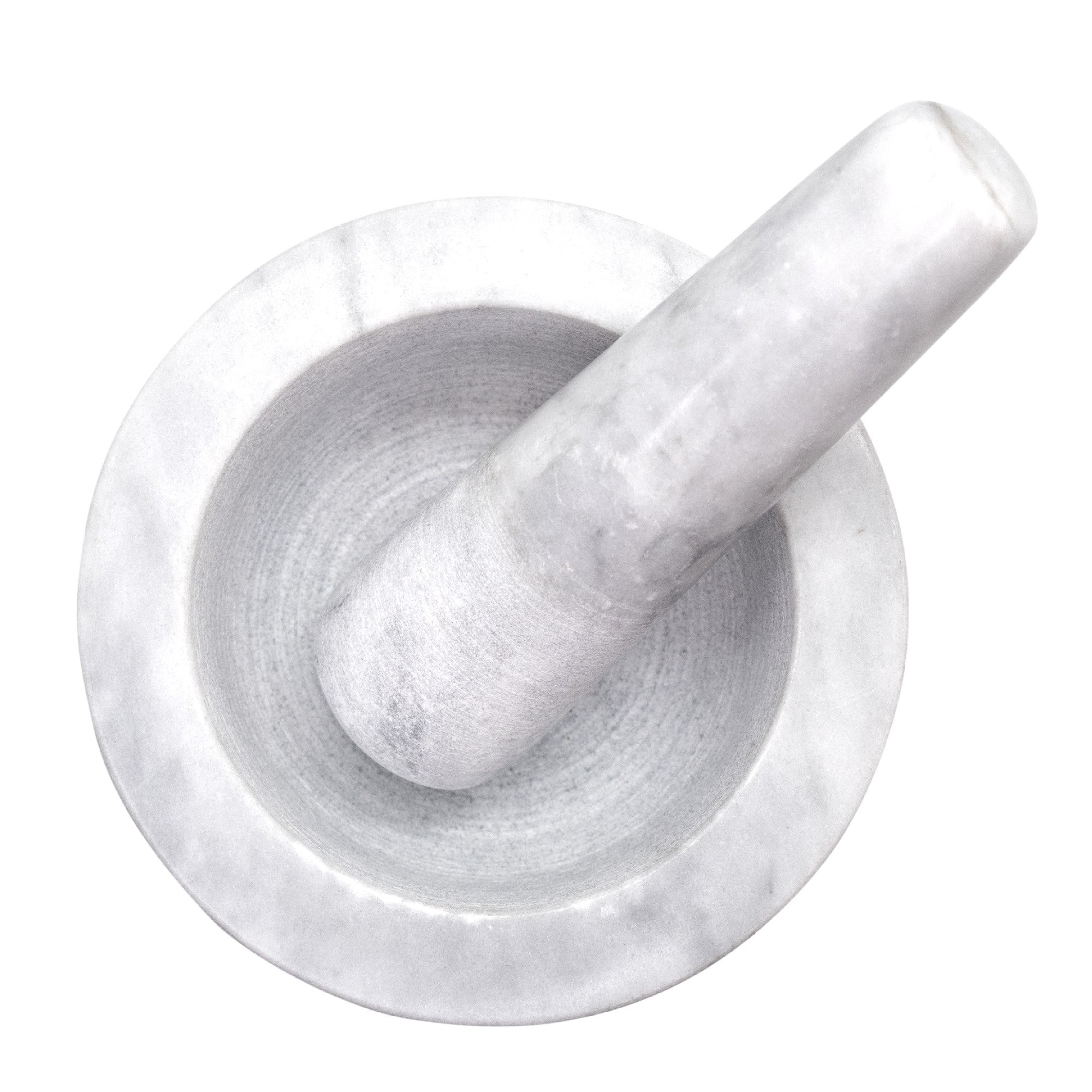 Mortero de mármol blanco