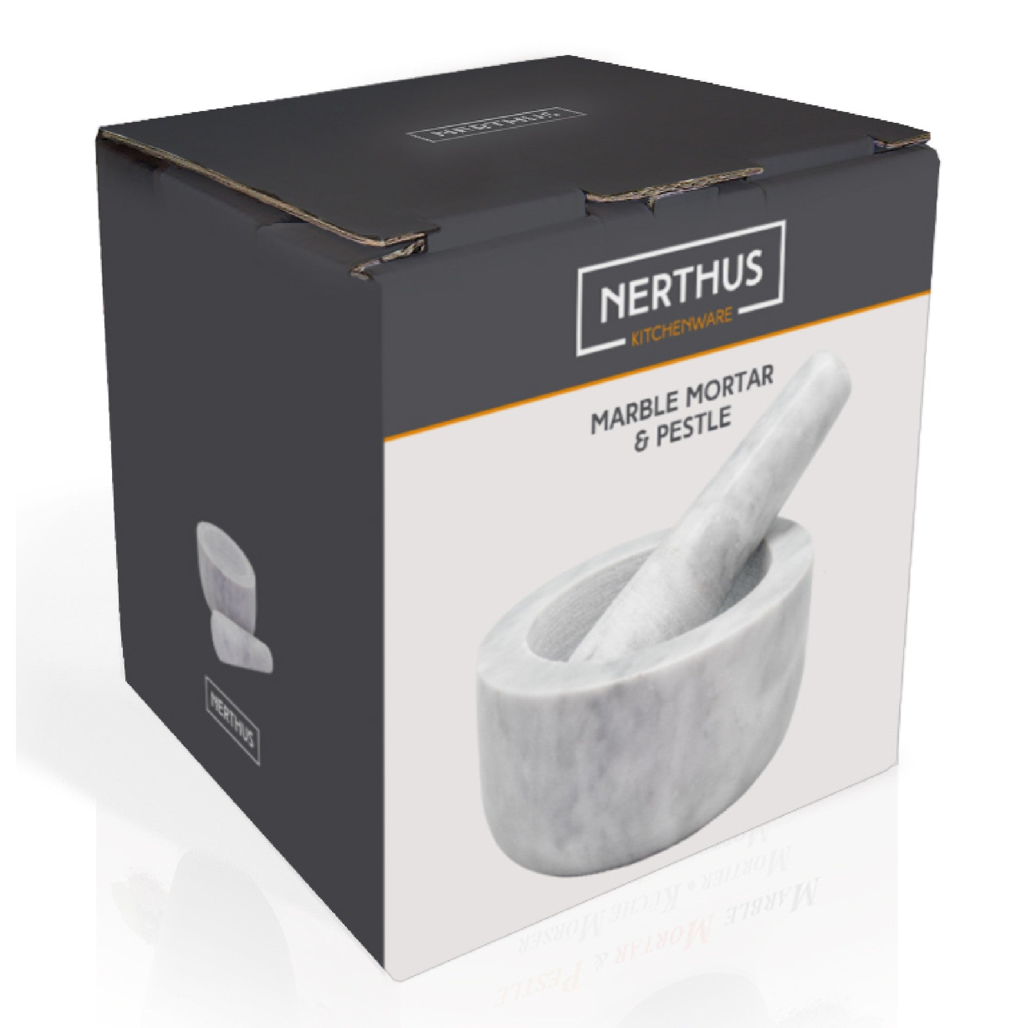 Mortero de mármol blanco