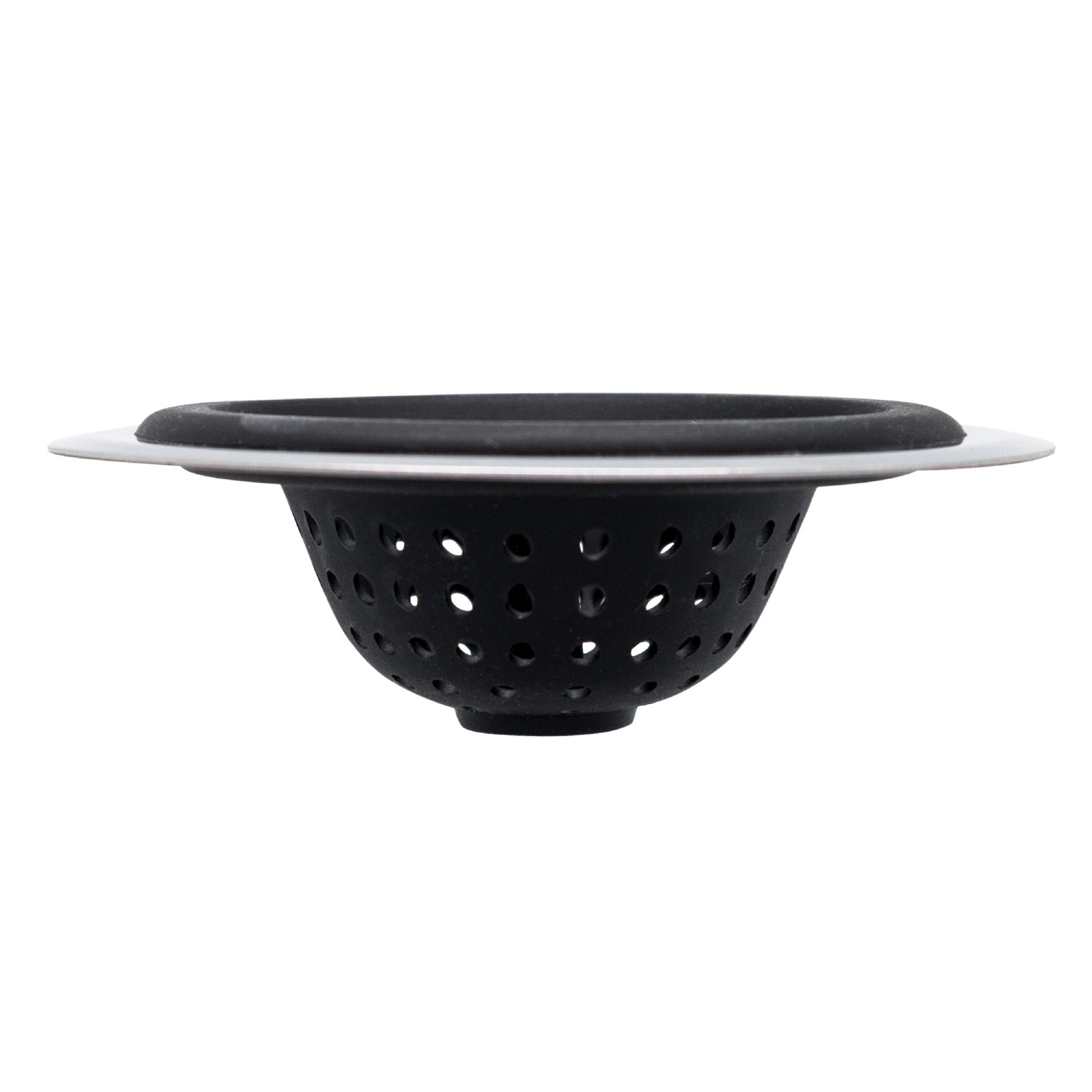 Colador de fregadero en acero inoxidable y silicona