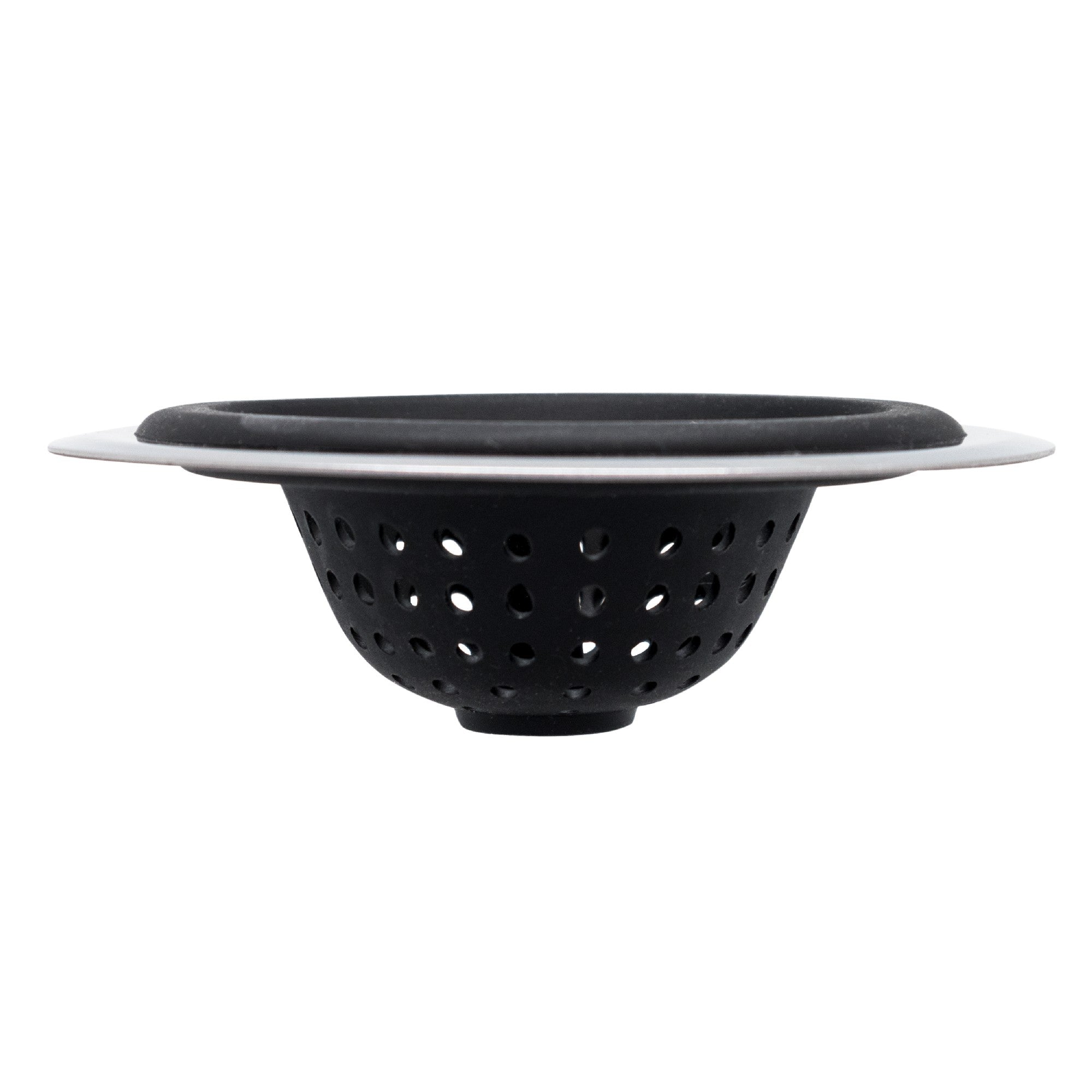 Colador de fregadero en acero inoxidable y silicona