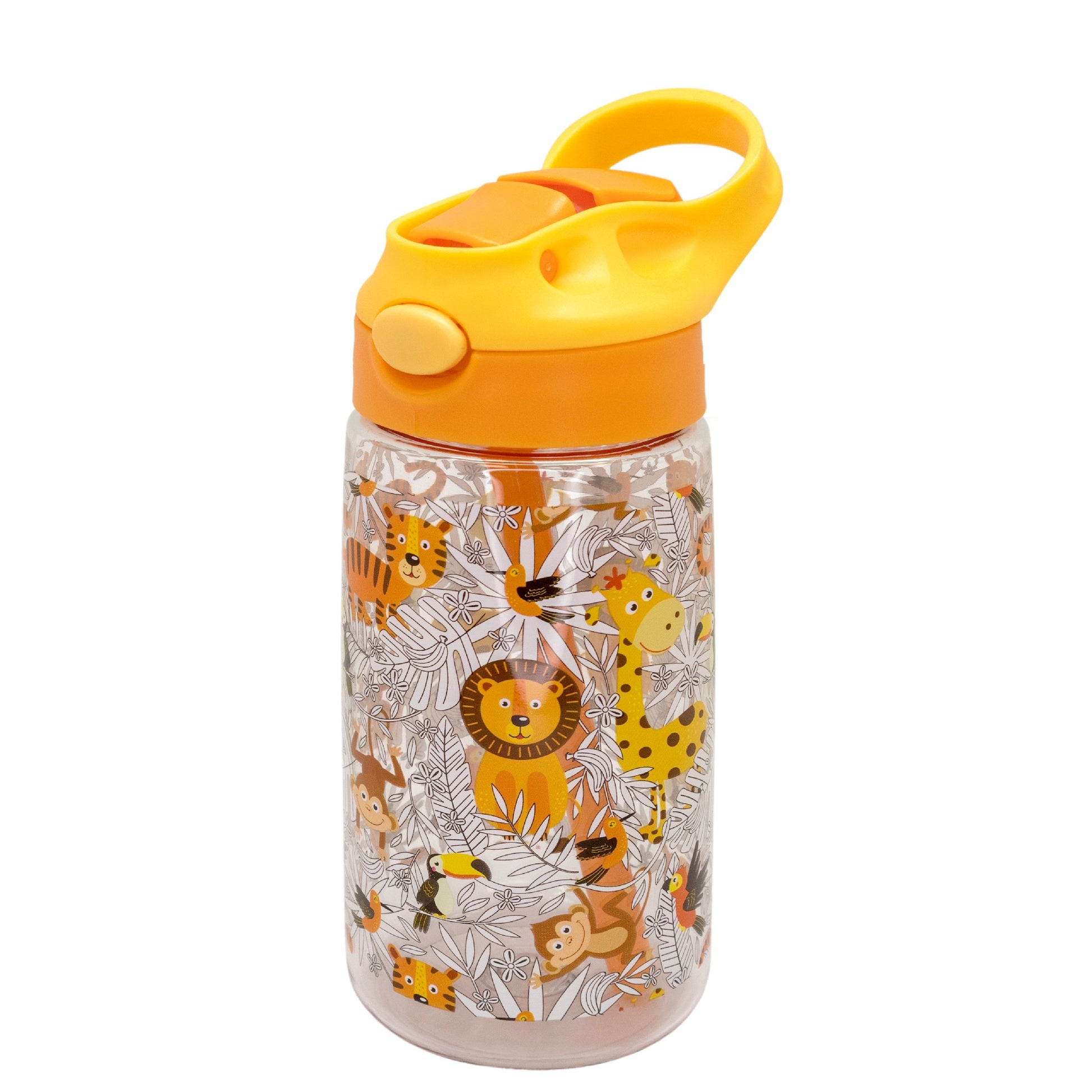 Botella Infantil Tritán 450 ml con Pajita Leones