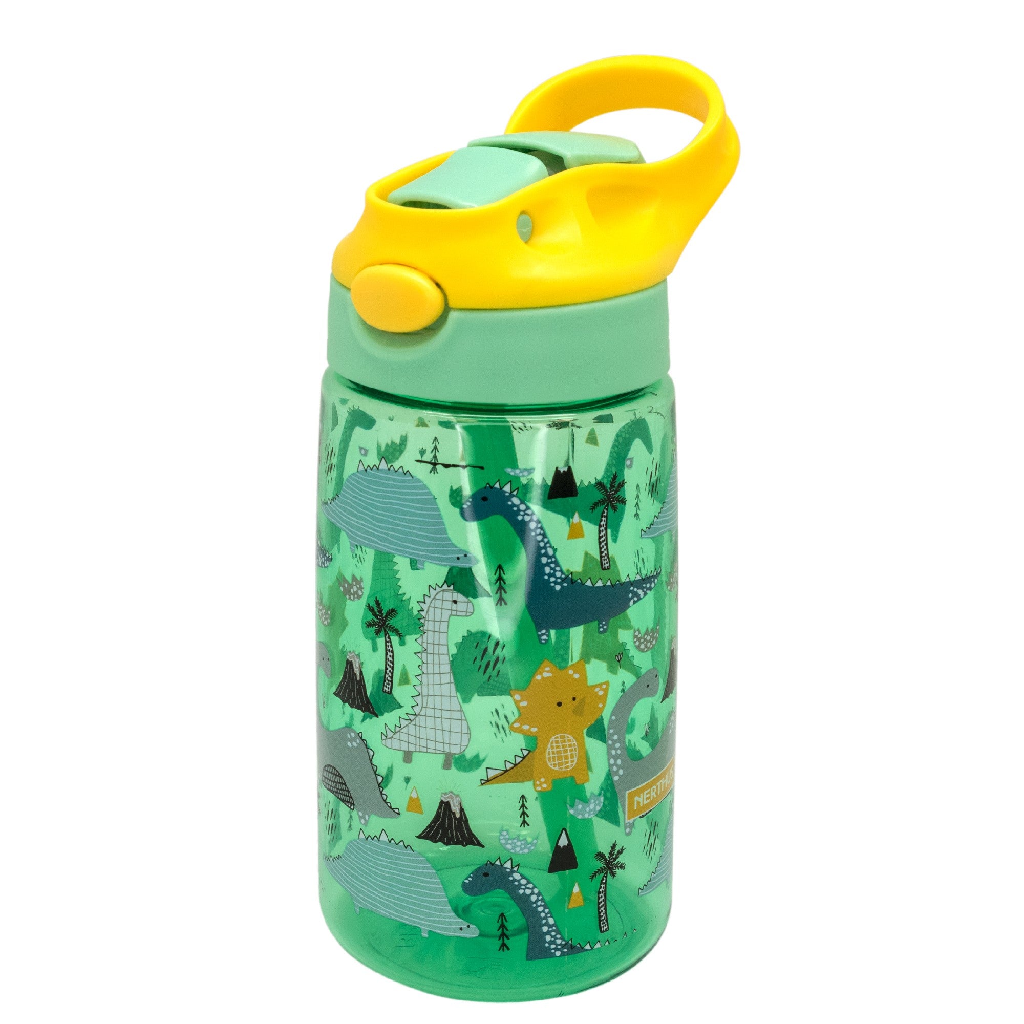Botella Infantil Tritán 450 ml con Pajita Dinosaurios
