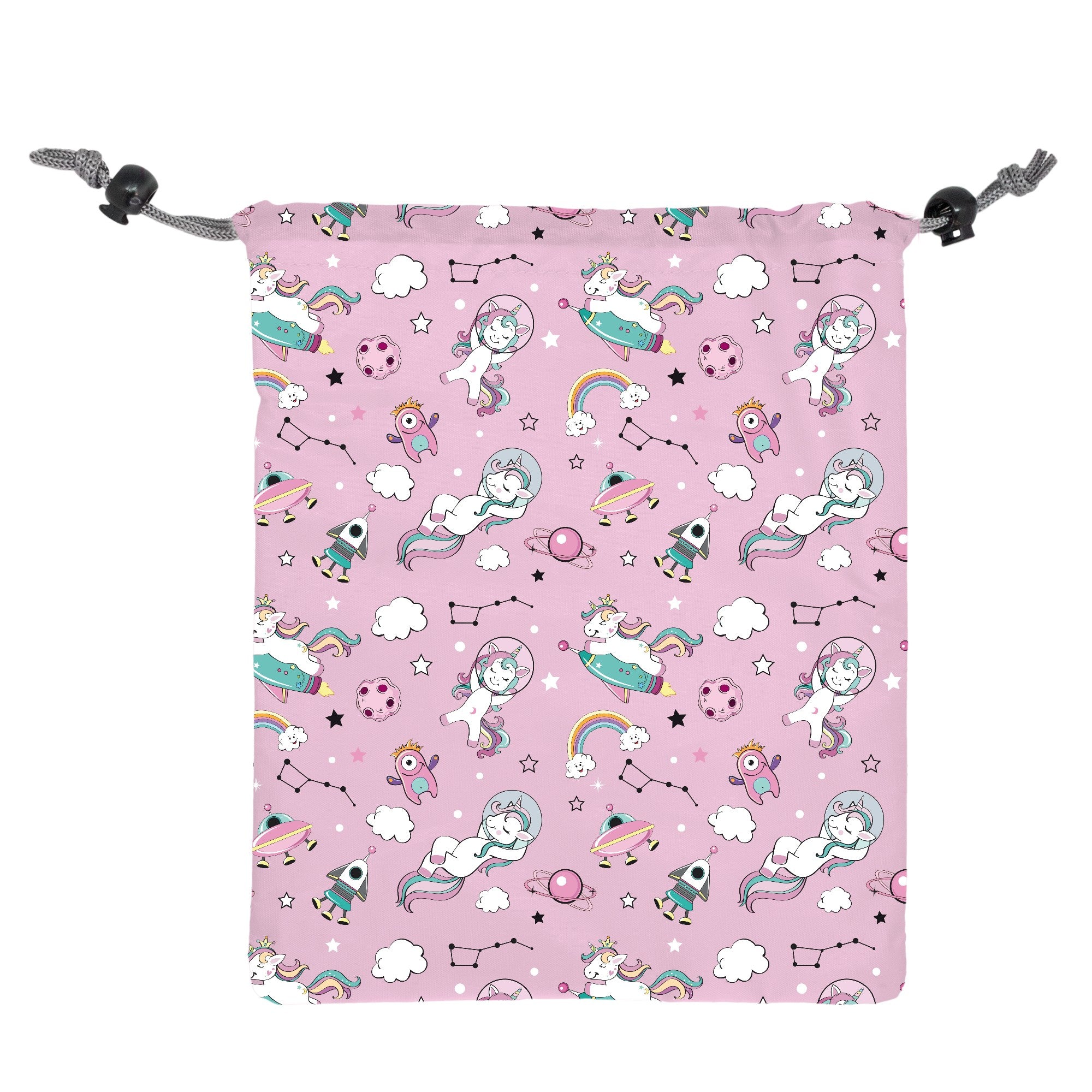 Bolsa de Almuerzo Infantil con Cierre de Cordón Unicornios