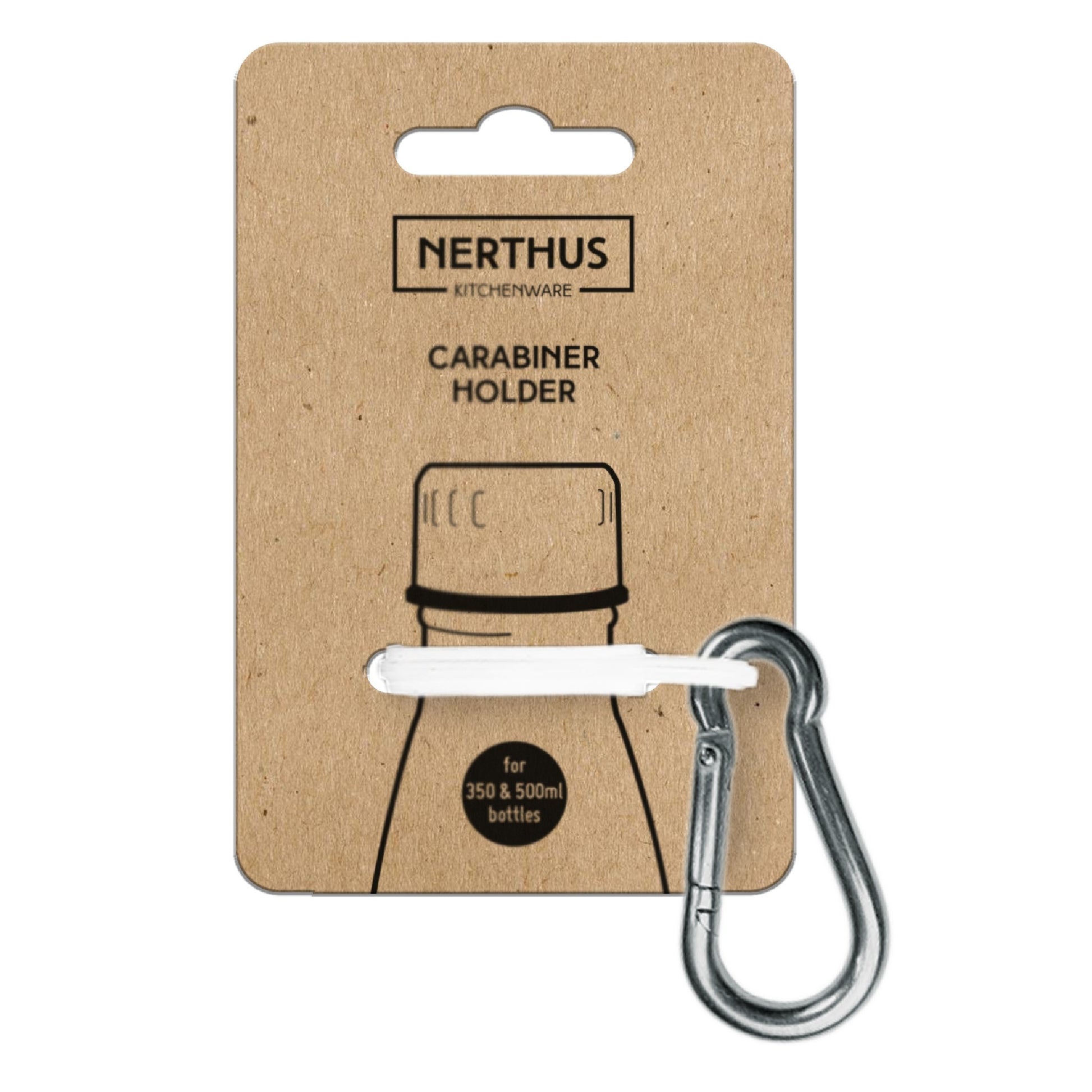 Mosquetón Llavero de Silicona para Botellas Clásicas Negro,Blanco