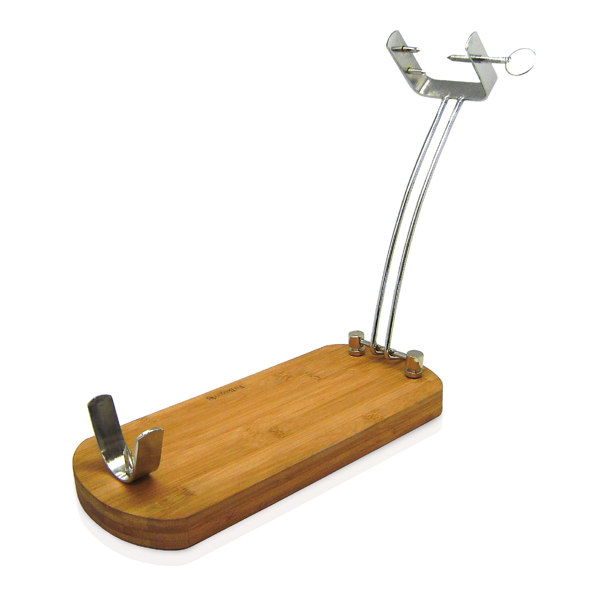 Jamonero Plegable de Bambú con Base Antideslizante
