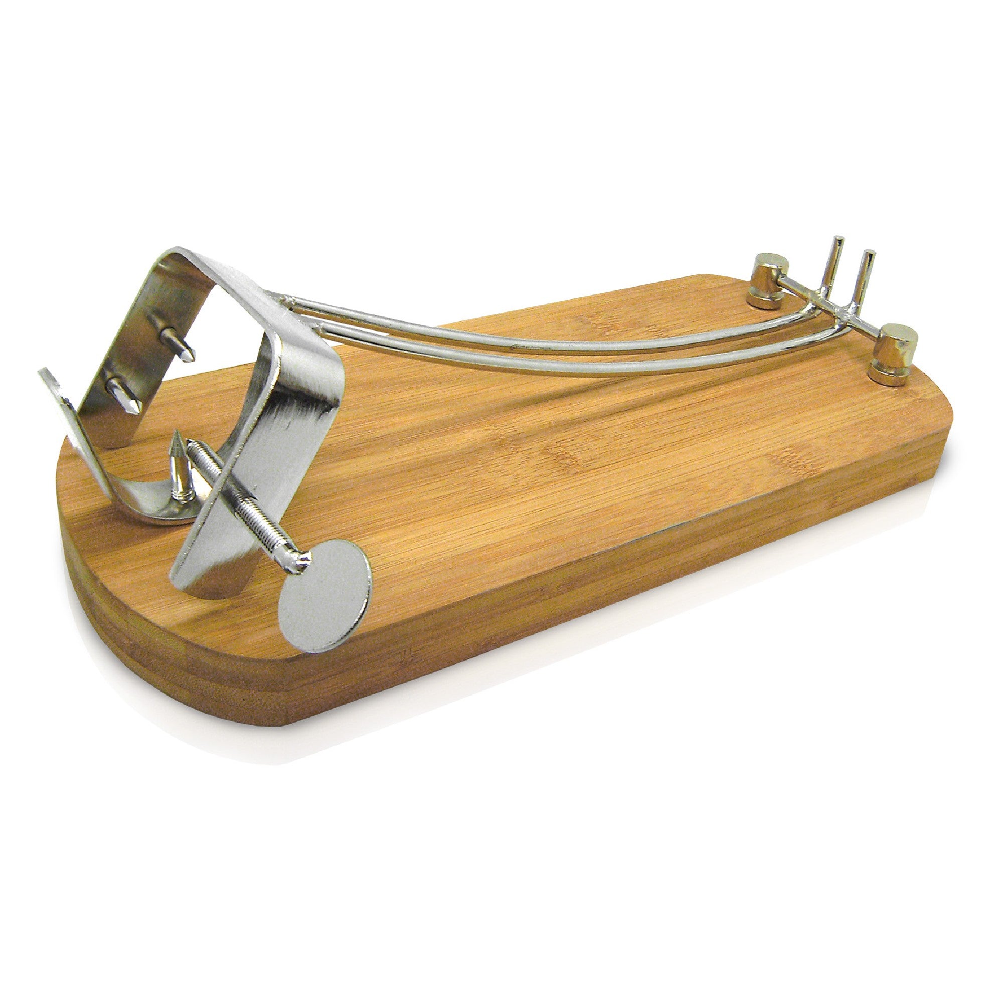 Jamonero Plegable de Bambú con Base Antideslizante