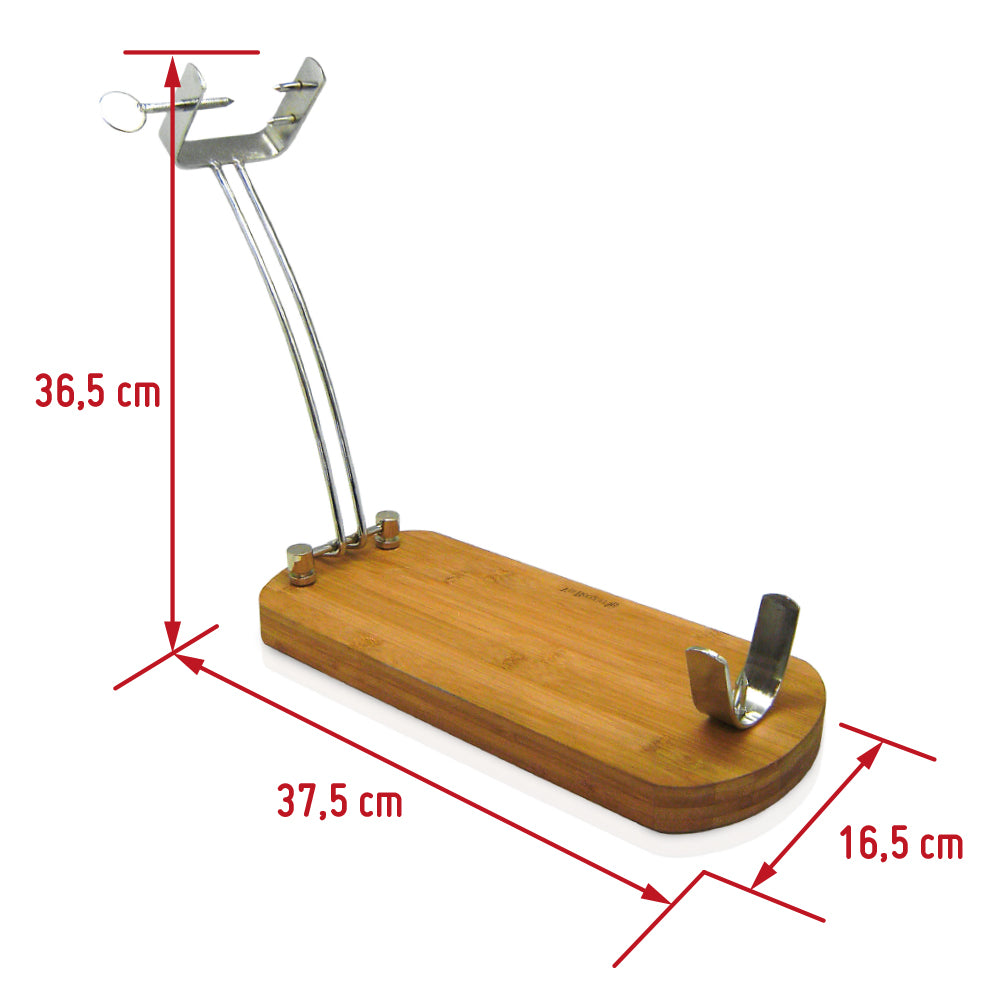 Jamonero Plegable de Bambú con Base Antideslizante