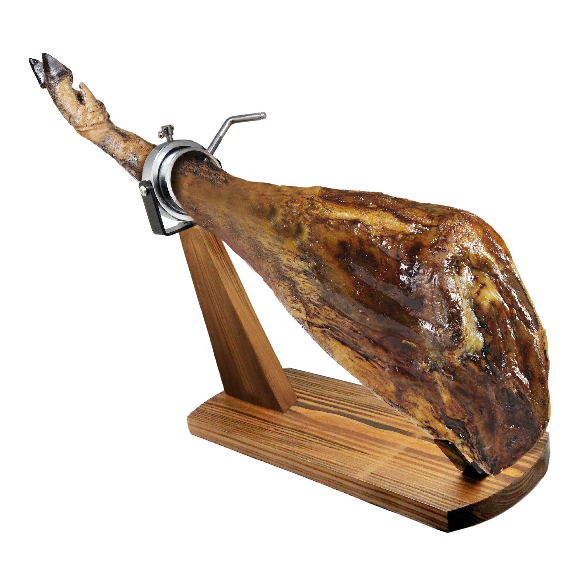 Jamonero con Cabezal Giratorio y Base de Madera