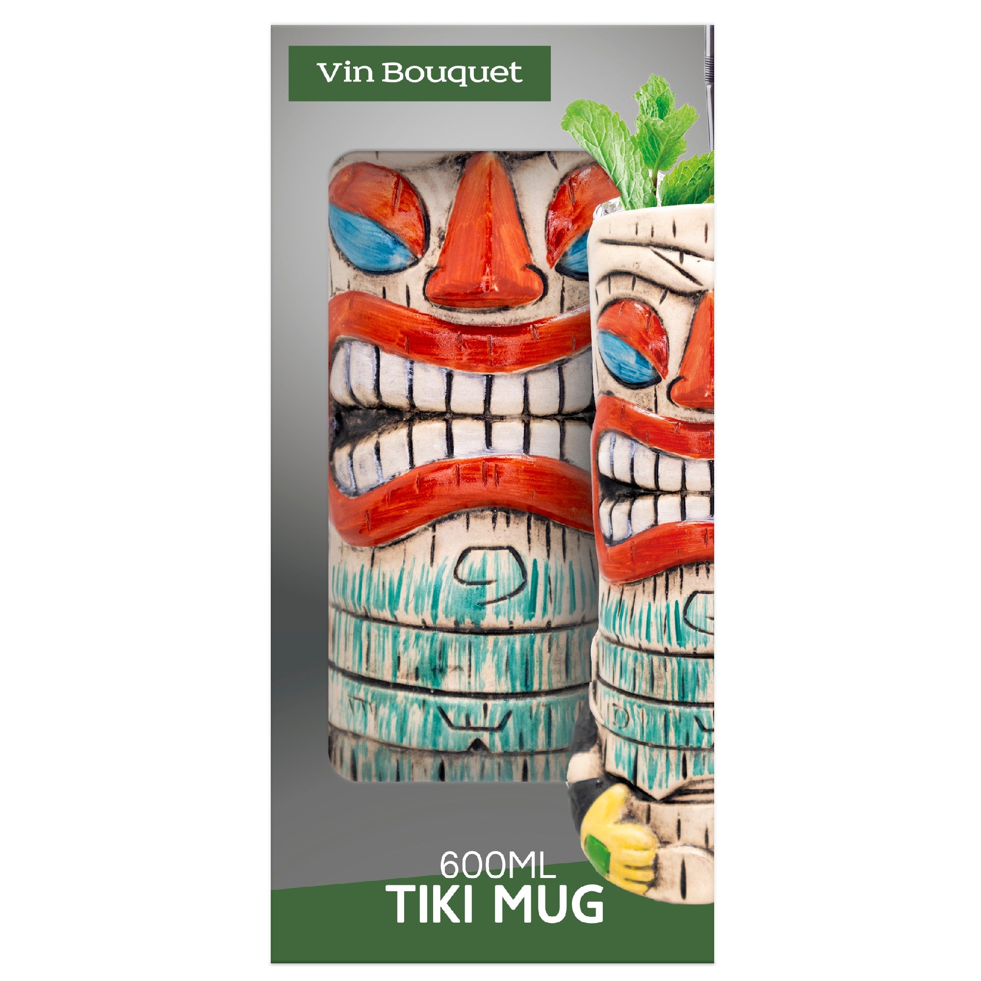 Vaso Tiki para cócteles tropicales 600 ml - A1,370 ml,550 ml,350 ml,480 ml,600 ml - A2