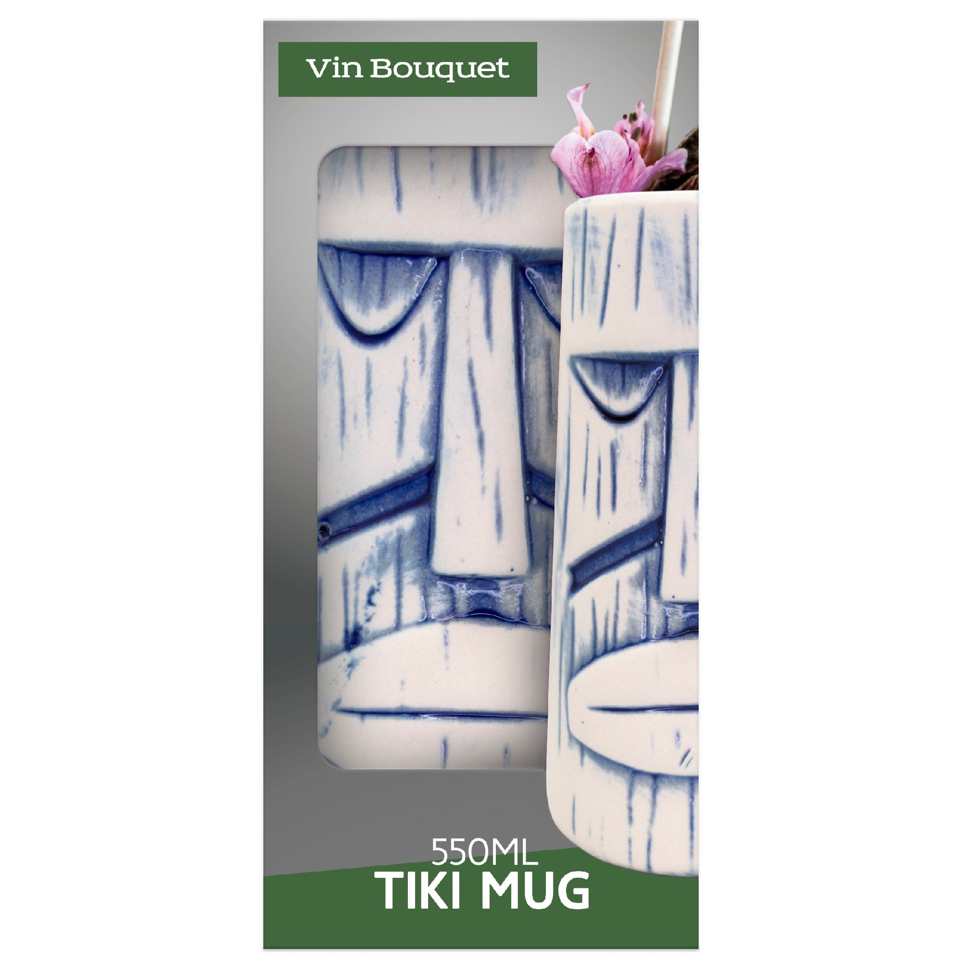 Vaso Tiki para cócteles tropicales 600 ml - A1,370 ml,550 ml,350 ml,480 ml,600 ml - A2