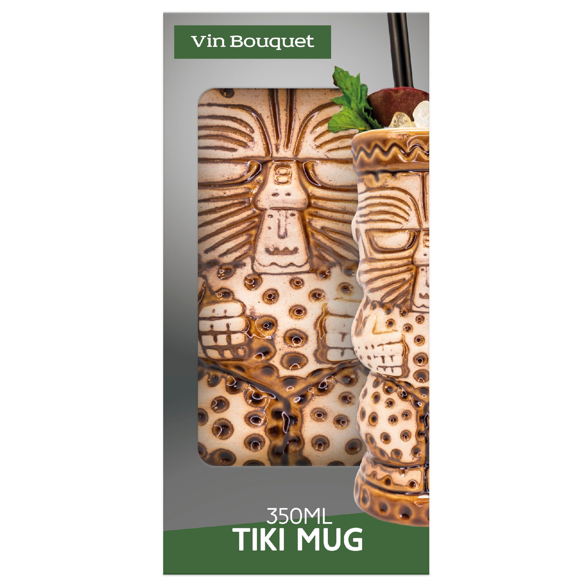 Vaso Tiki para cócteles tropicales 600 ml - A1,370 ml,550 ml,350 ml,480 ml,600 ml - A2
