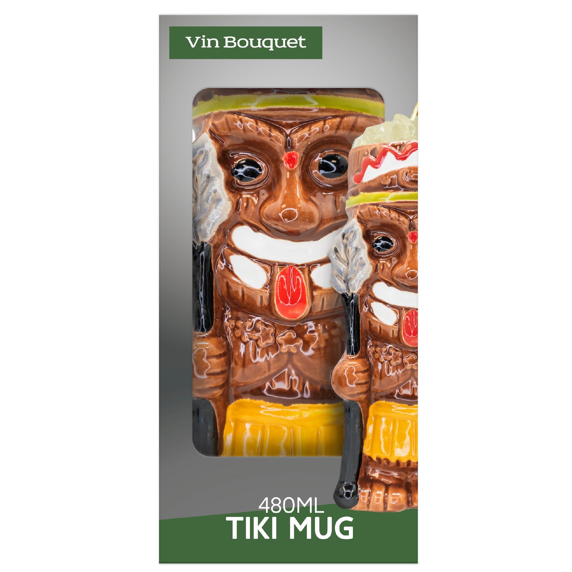 Vaso Tiki para cócteles tropicales 600 ml - A1,370 ml,550 ml,350 ml,480 ml,600 ml - A2