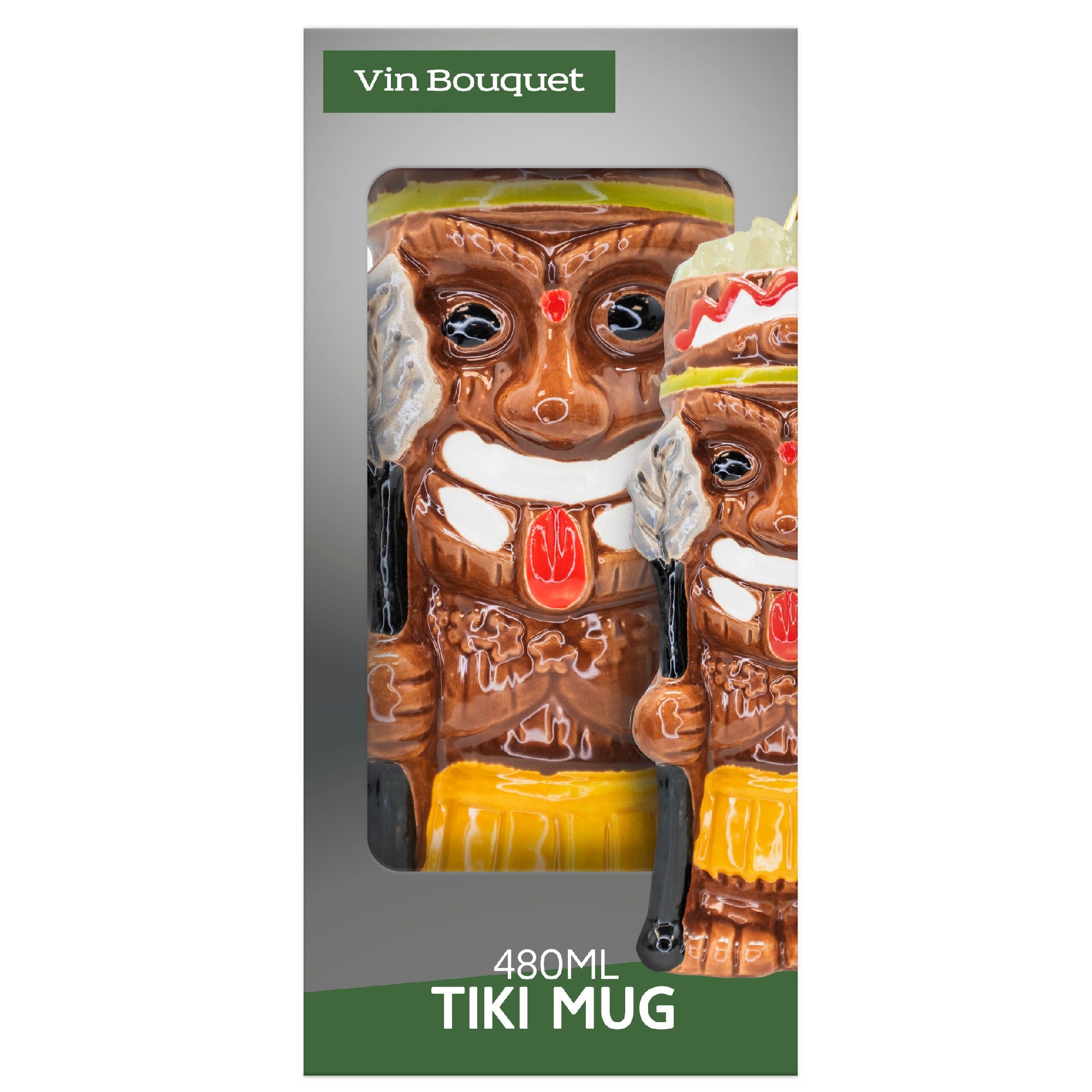 Vaso Tiki para cócteles tropicales 600 ml - A1,370 ml,550 ml,350 ml,480 ml,600 ml - A2