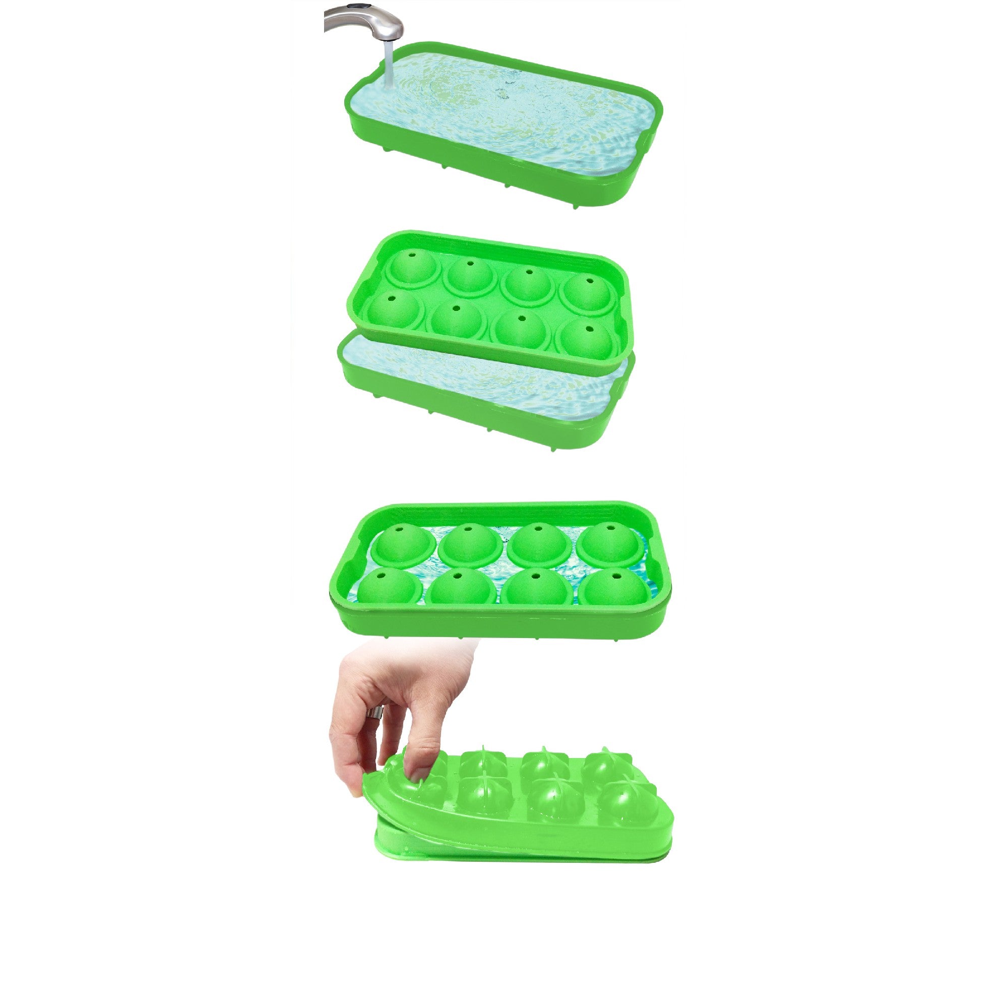 Molde de Hielo Redondo – Hielazos perfectos para tu gin-tonic 35 mm - 8 Bolas,50 mm - 2 Bolas,55 mm - 4 Bolas,70 mm - 4 Bolas