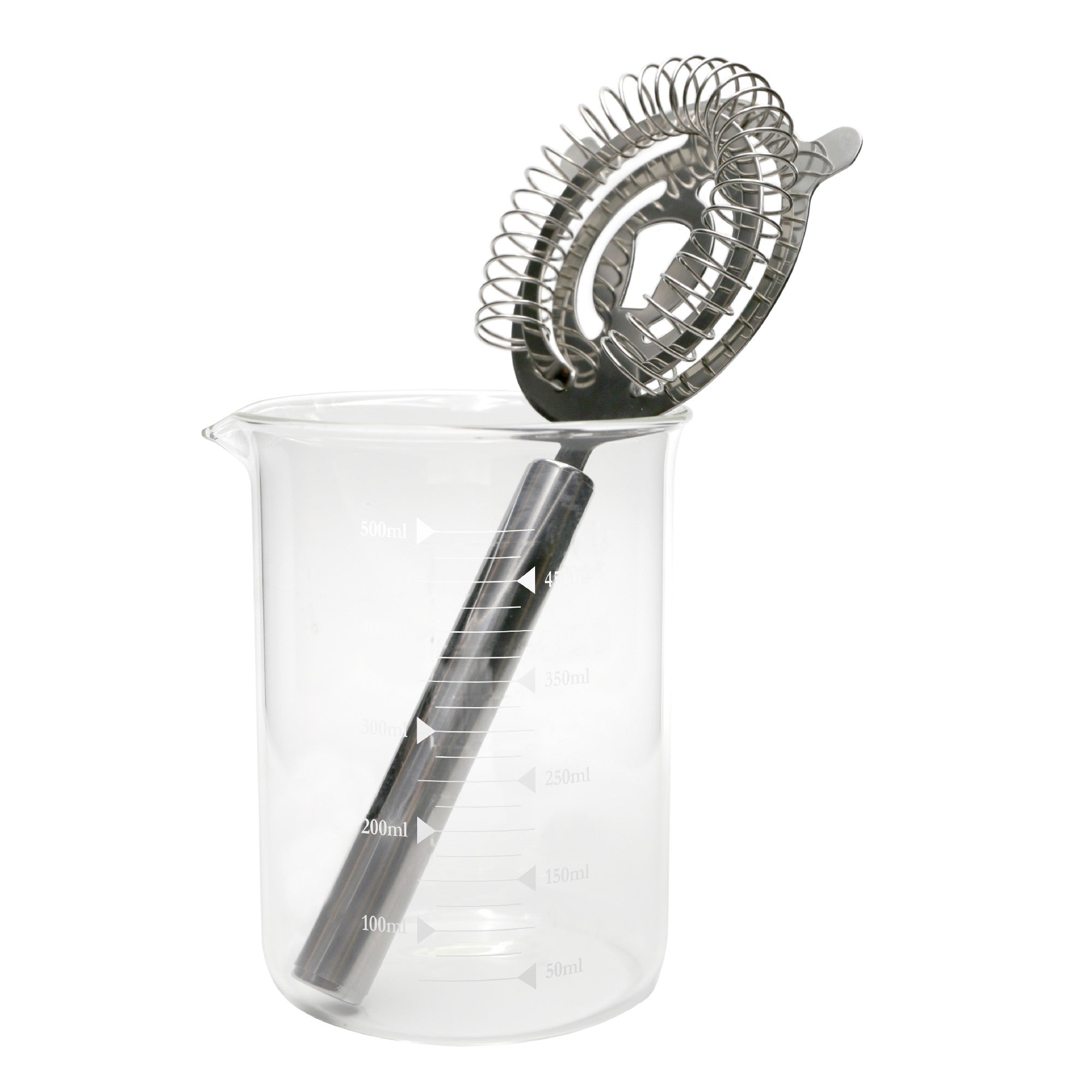 Vaso medidor con colador para preparar cócteles