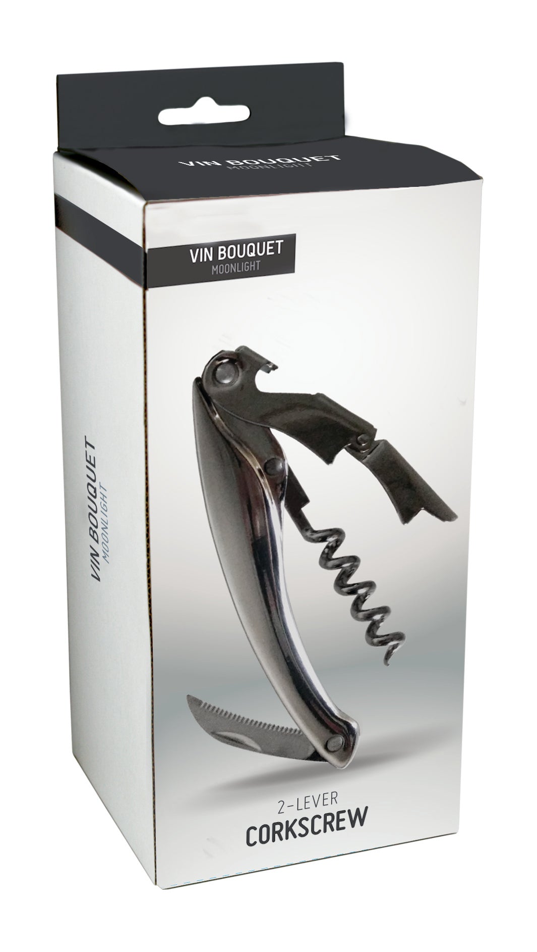 Sacacorchos 2 tiempos Moonlight negro profesional