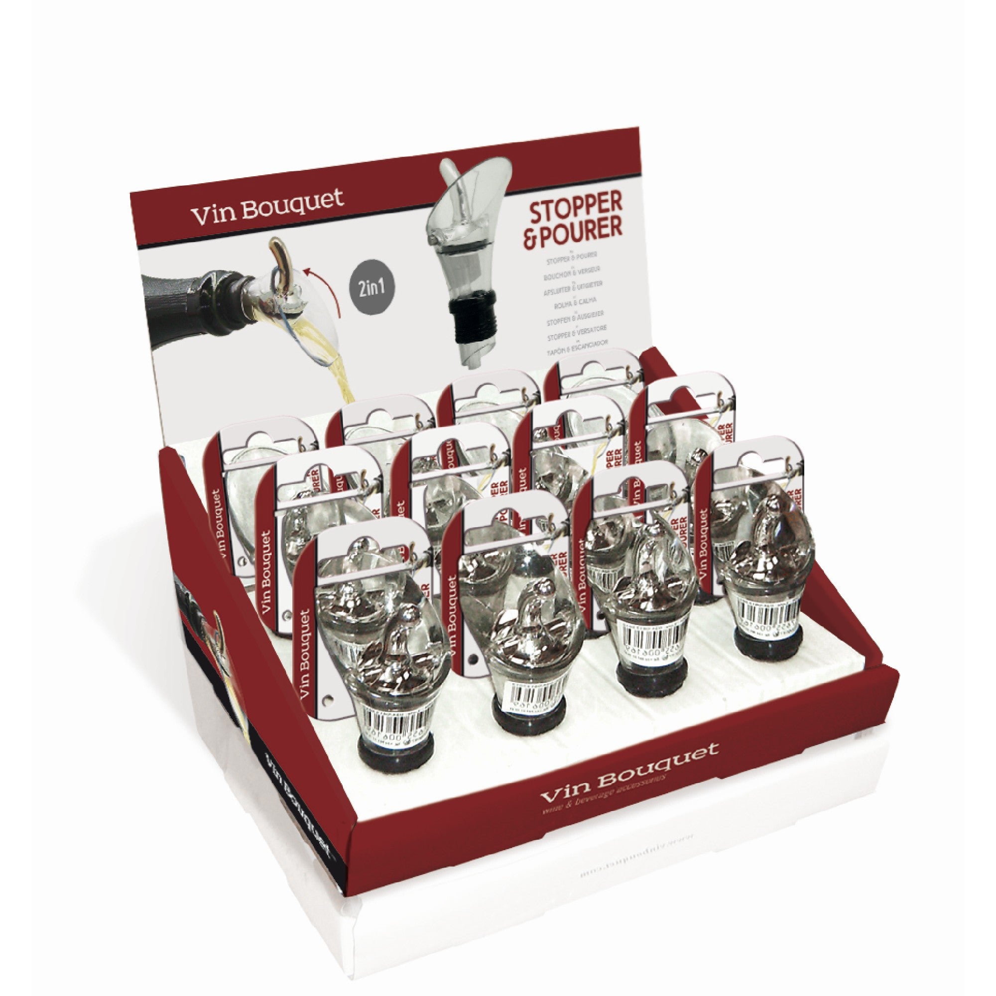 Tapón escanciador 2 en 1 para botellas