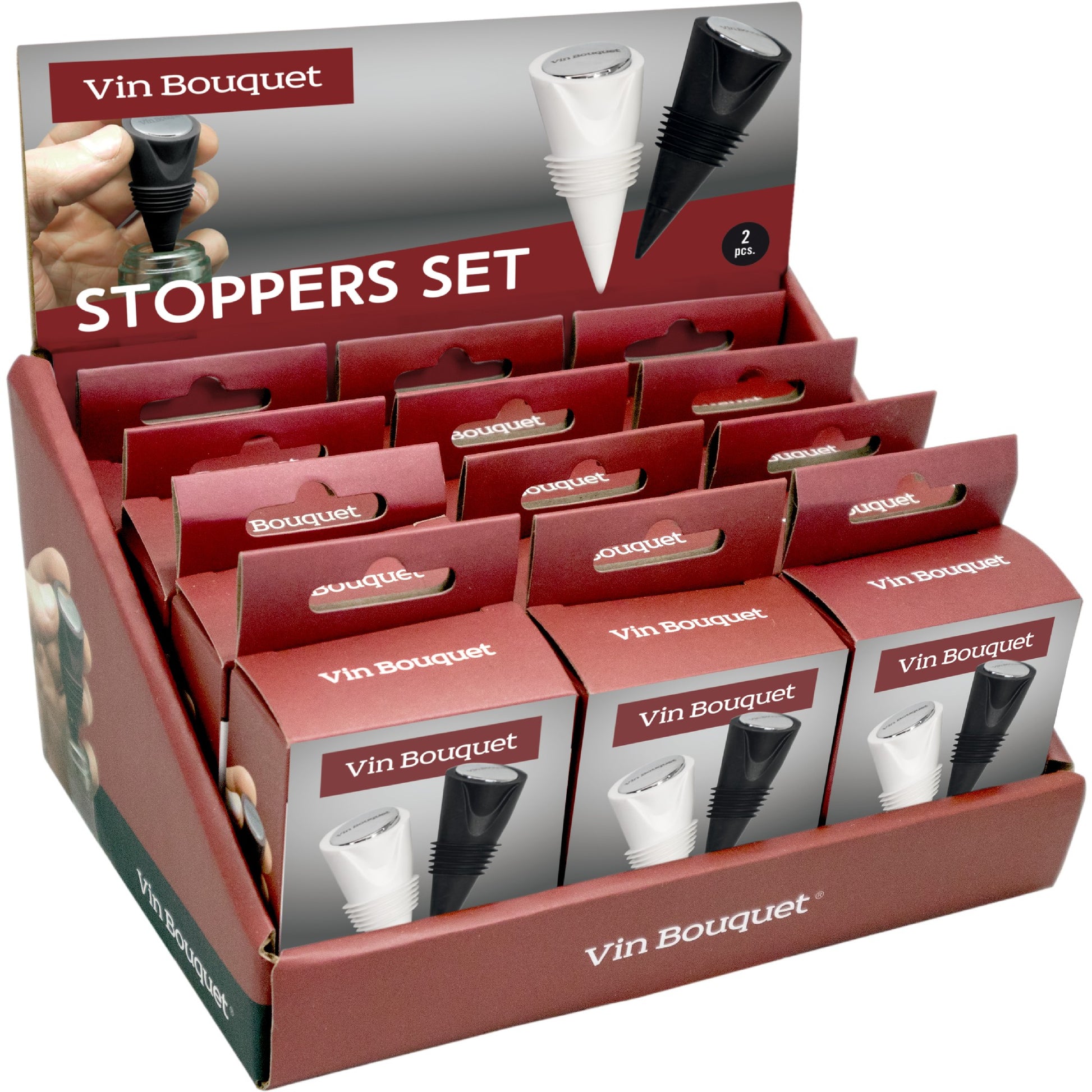 Set de 2 tapones de silicona para botellas