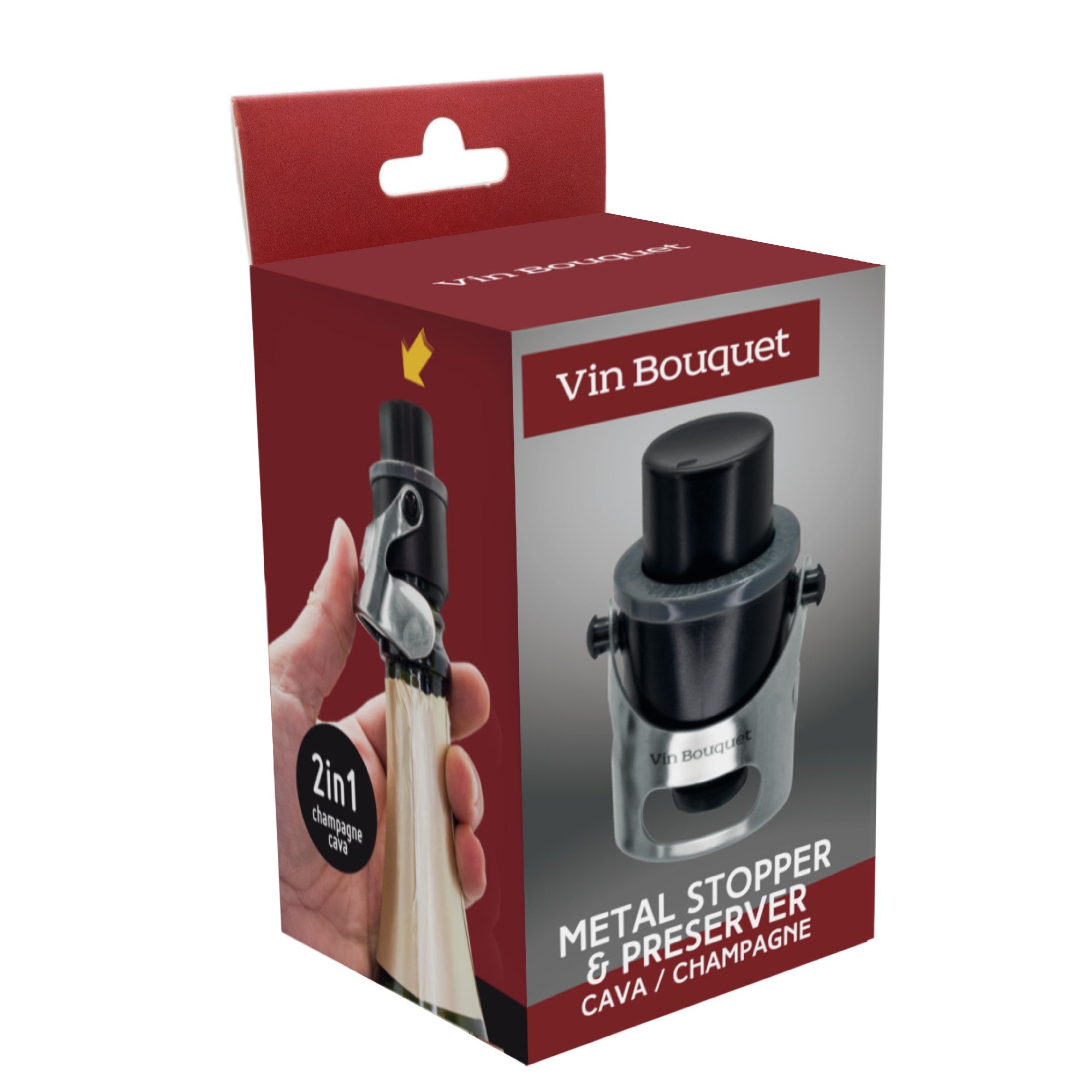 Tapón conservador metálico para cava