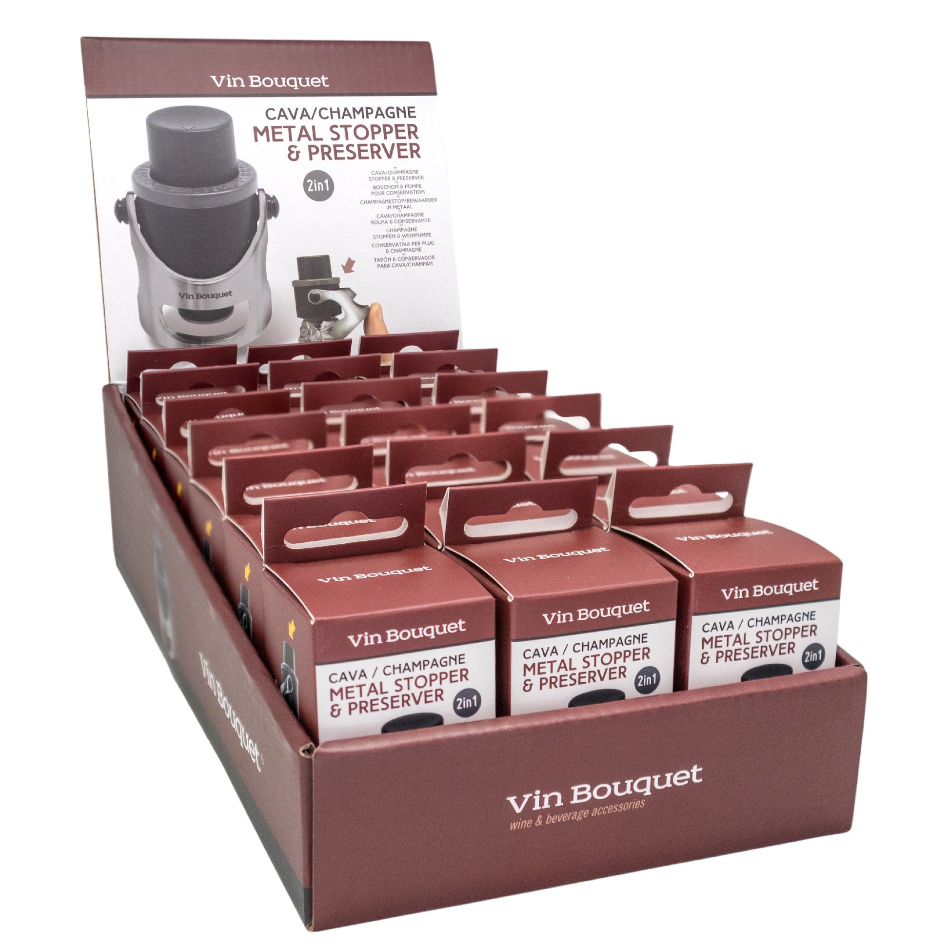 Tapón conservador metálico para cava