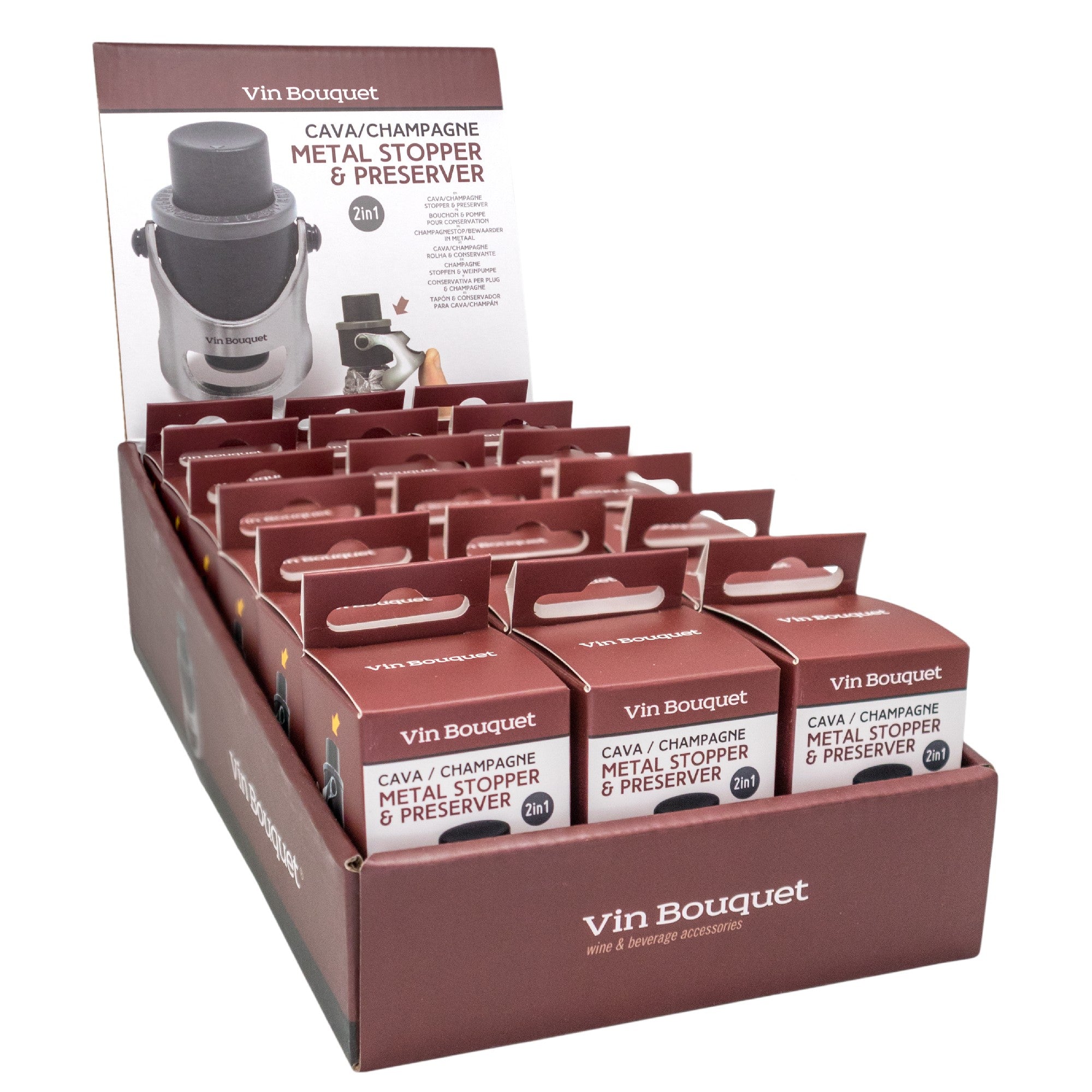 Tapón conservador metálico para cava