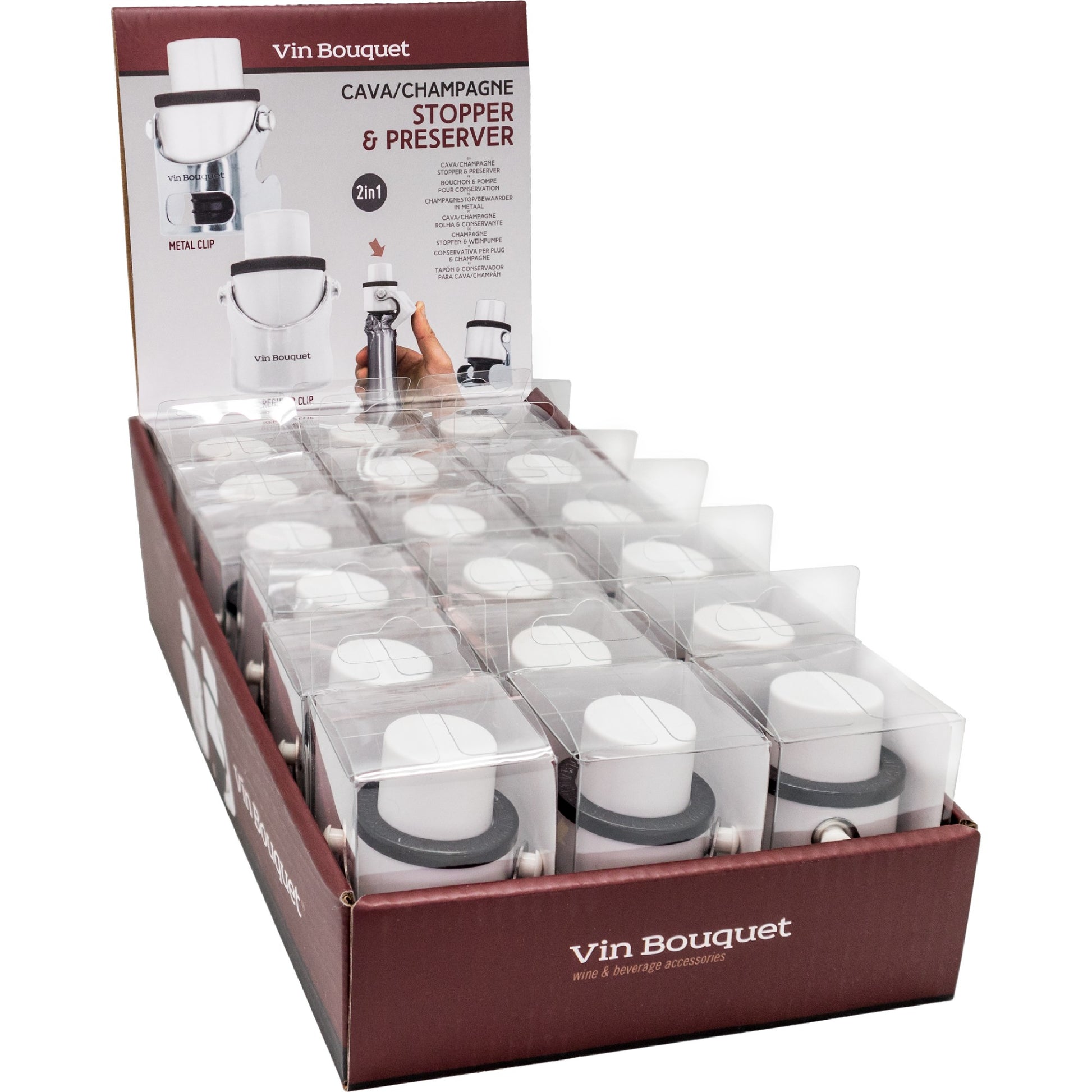 Tapón conservador metálico para cava y champán