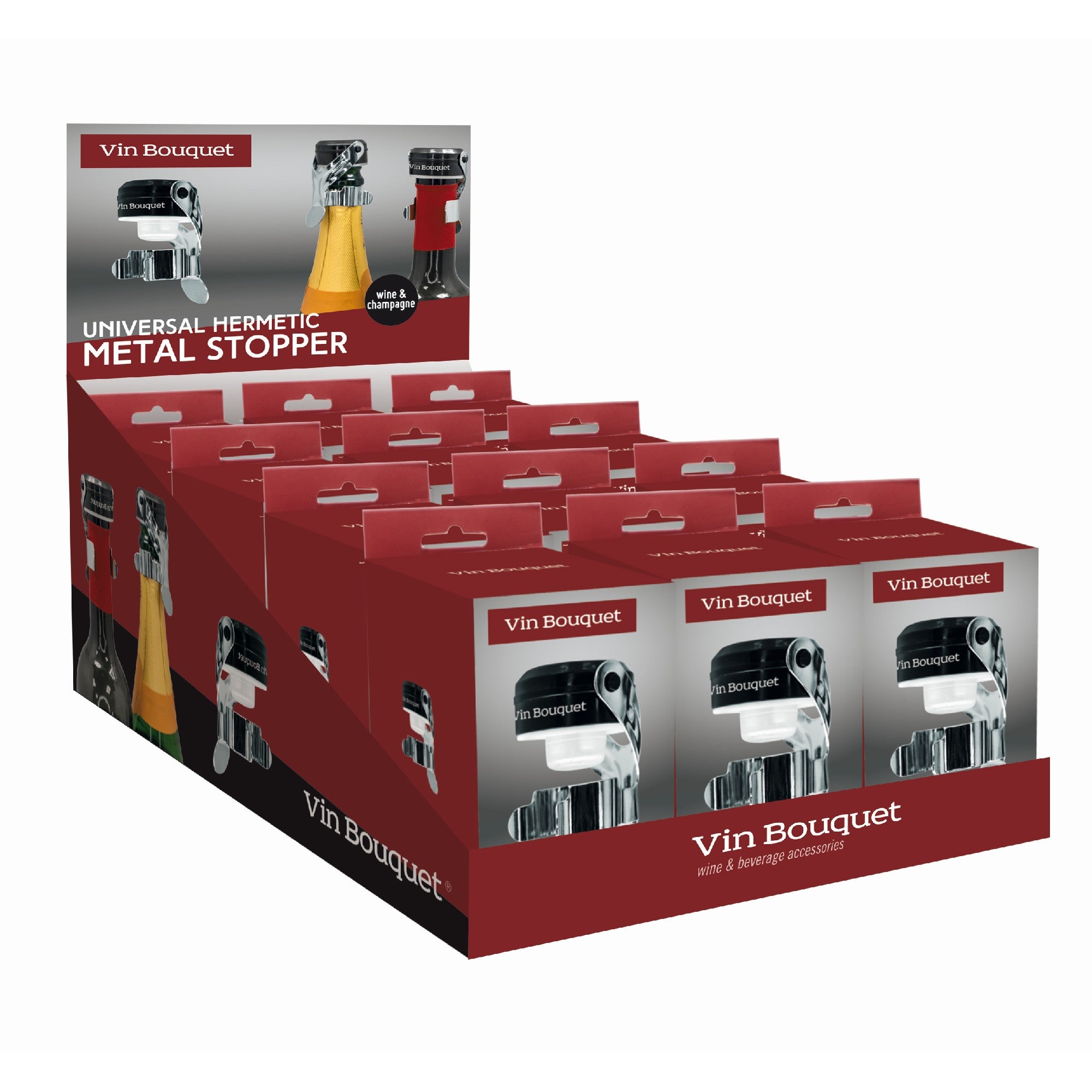 Tapón hermético metálico para vino y champán