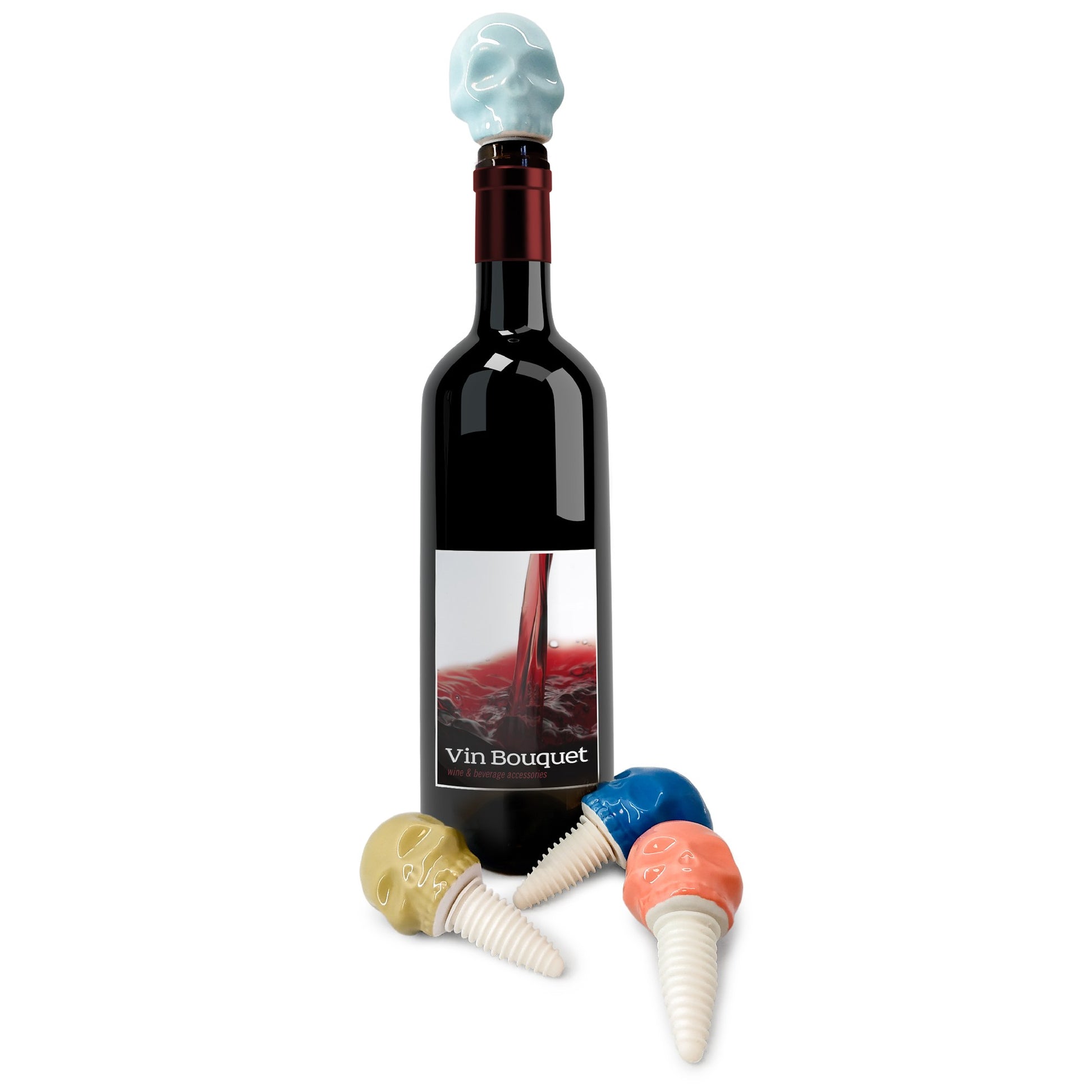 Tapón de cerámica con forma de calavera