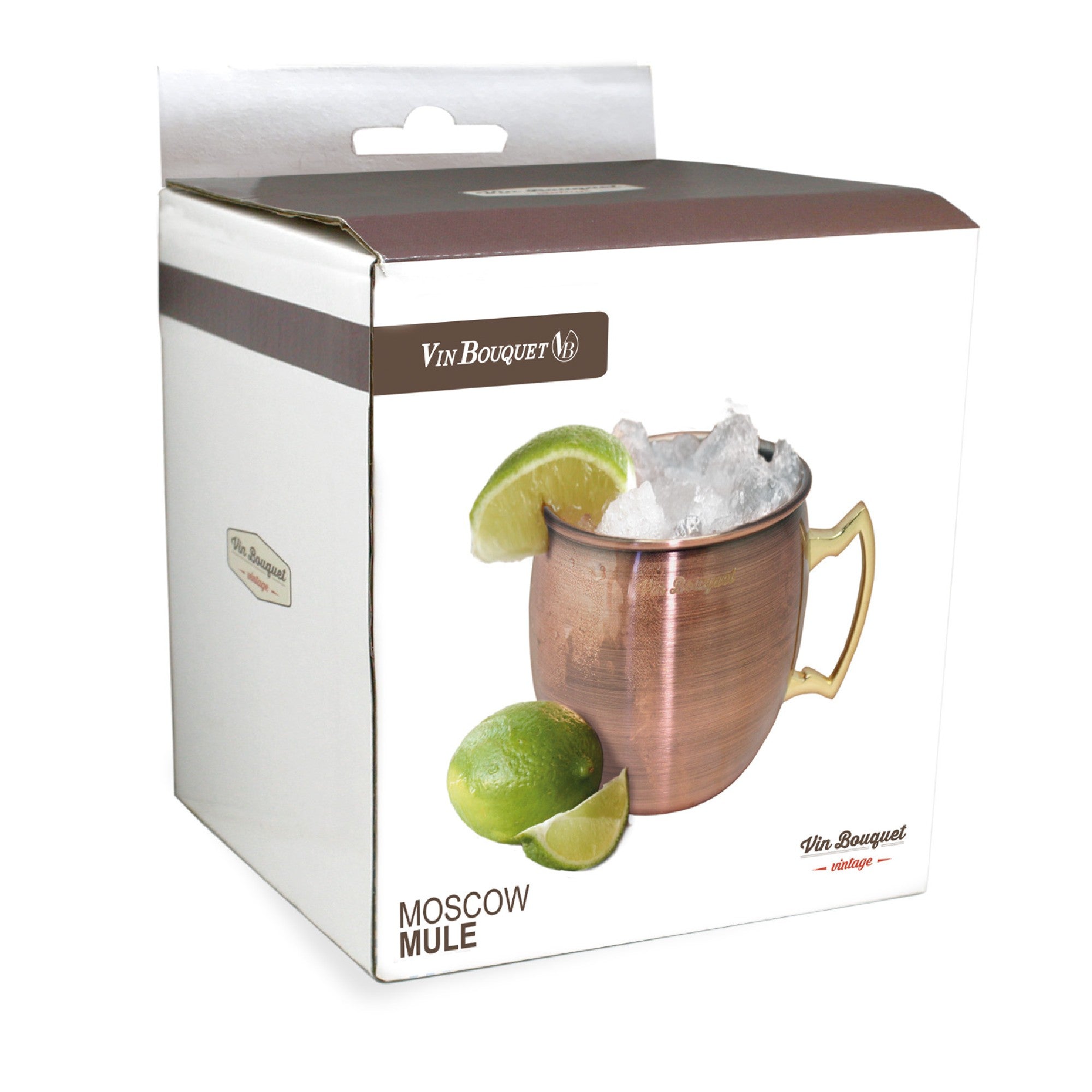 Mug vintage en cuivre pour Moscow Mule 470 ml