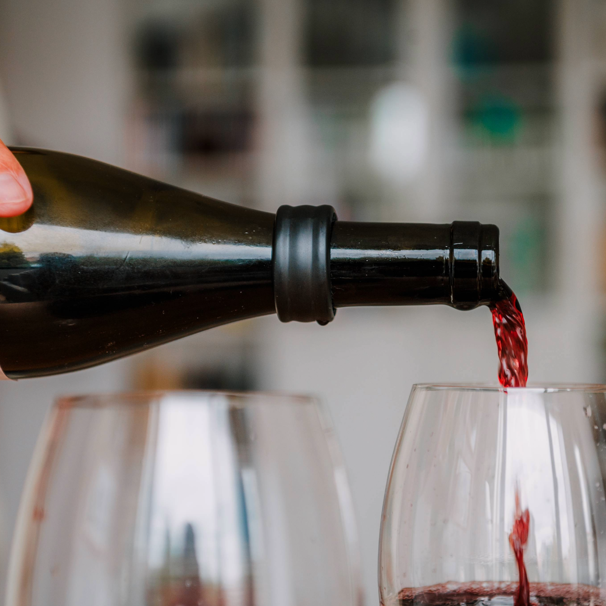 Set de Anillas Antigoteo Negras para Vino