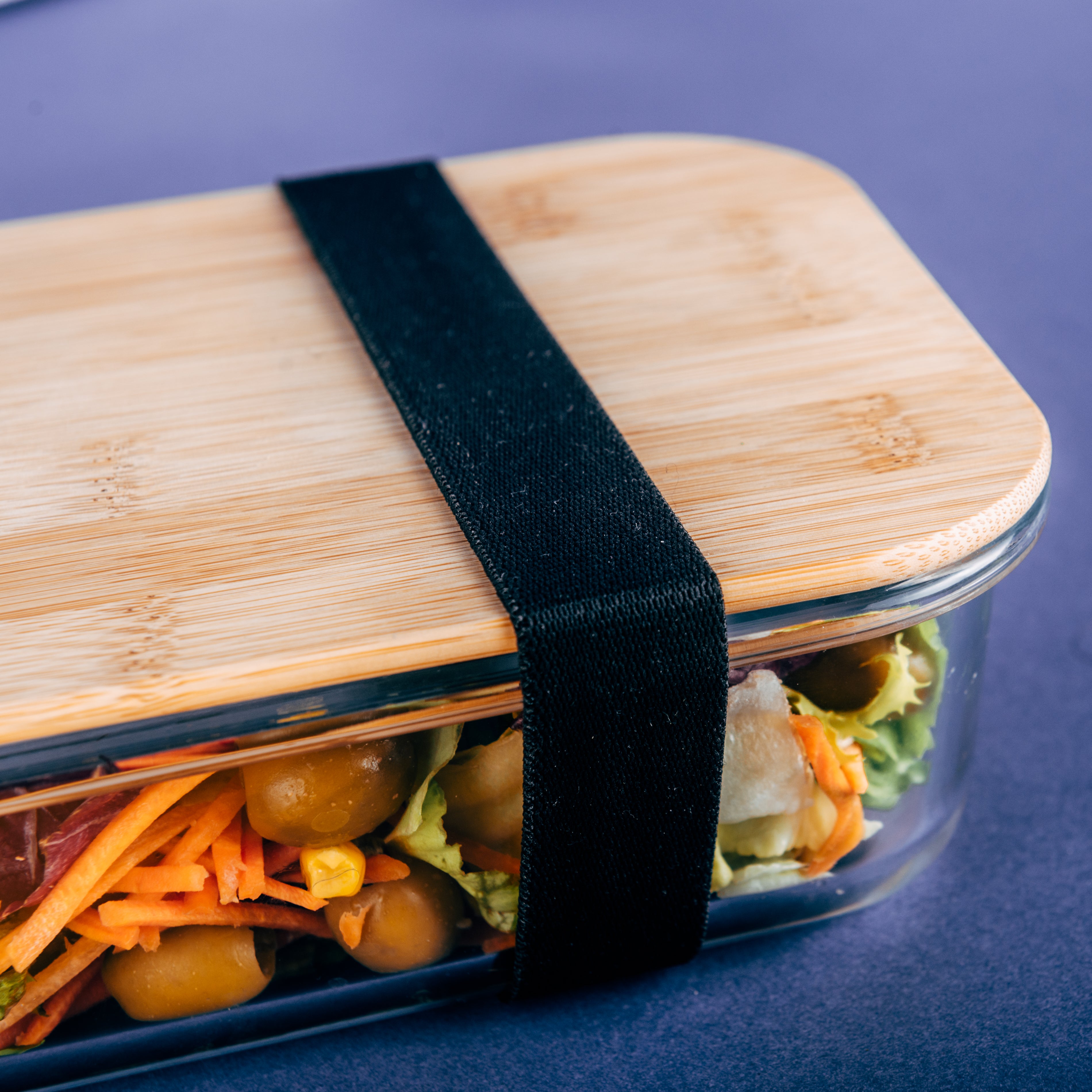 Recipiente Hermético de Cristal con Tapa de Bambú 1000 ml,1500 ml