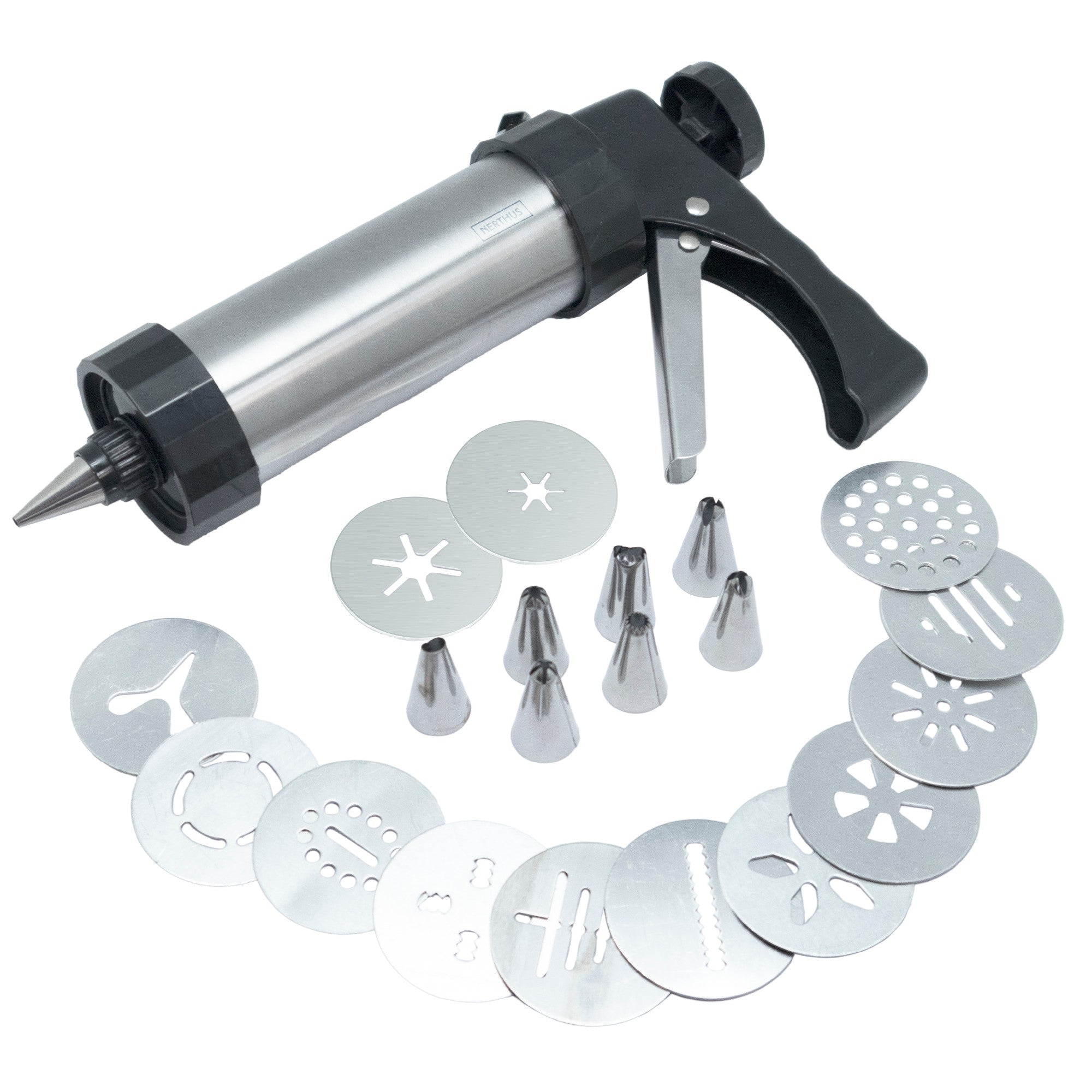 Churrera tipo pistola con boquillas intercambiables