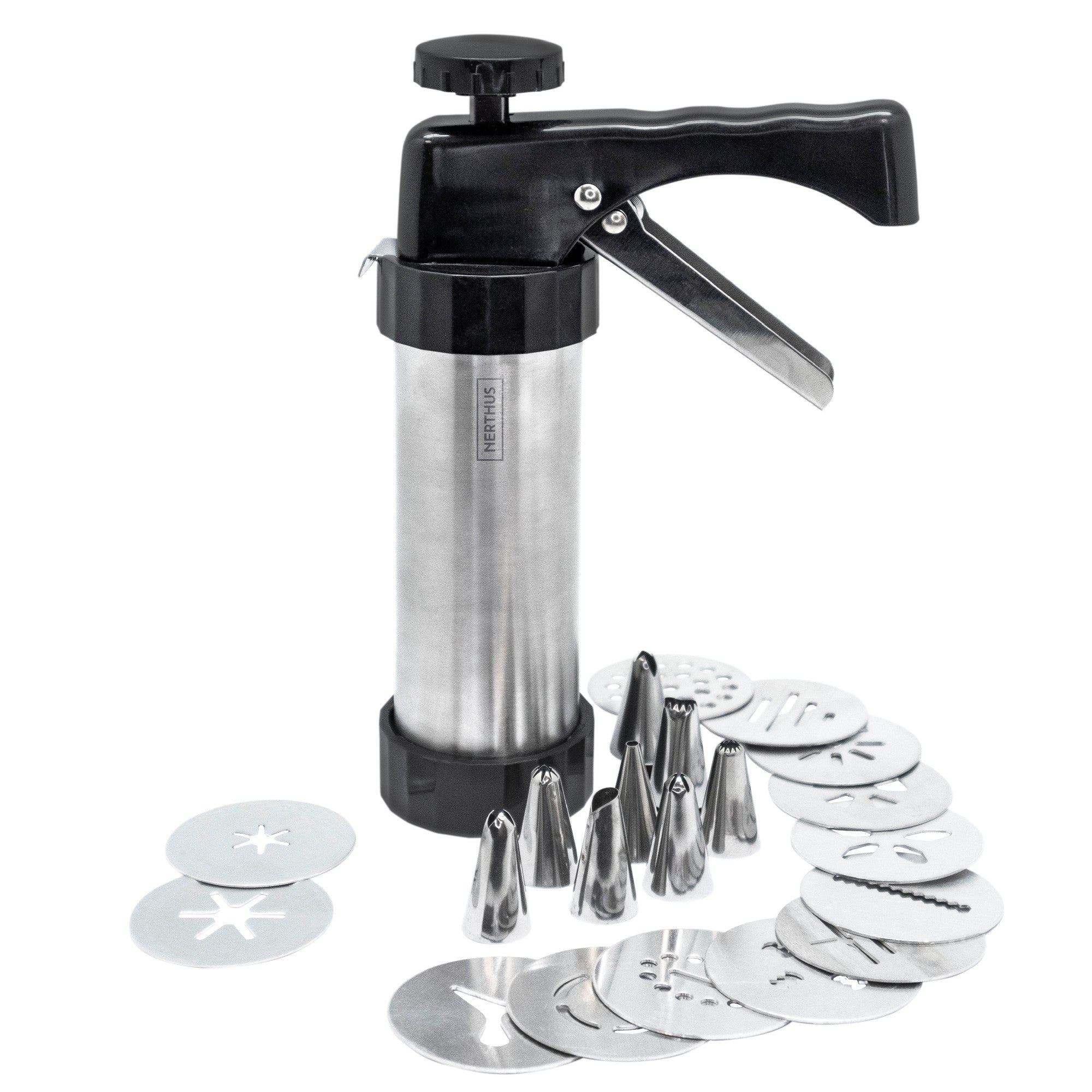 Churrera tipo pistola con boquillas intercambiables