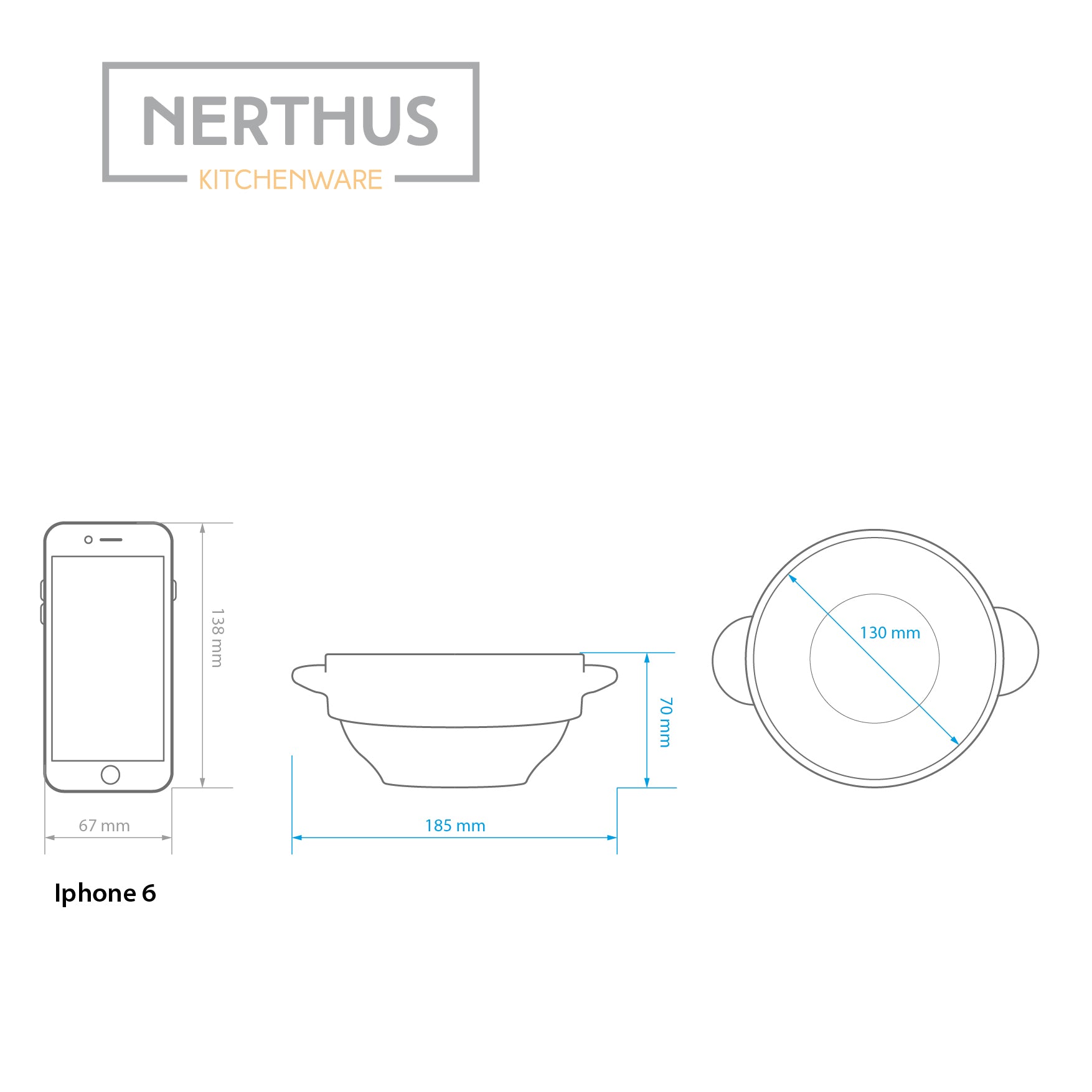 Cuenco de Porcelana para Sopa con Asas