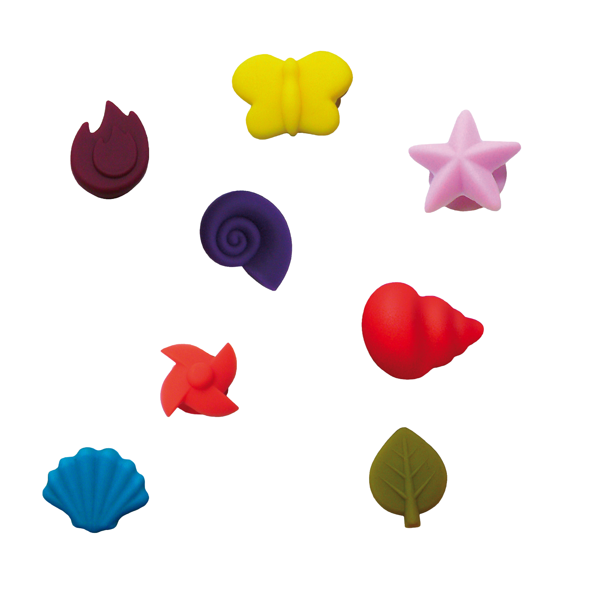 Set de 8 marcacopas de silicona surtidos Coralino