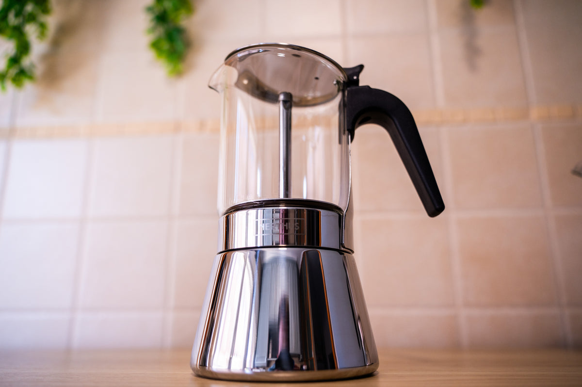 Cafeteira Italiana de Vidro 4, 6 e 9 Chávenas