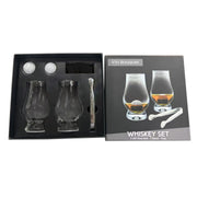 Set of 2 Classic Whisky Glasses with Chilling Stones and Tongs