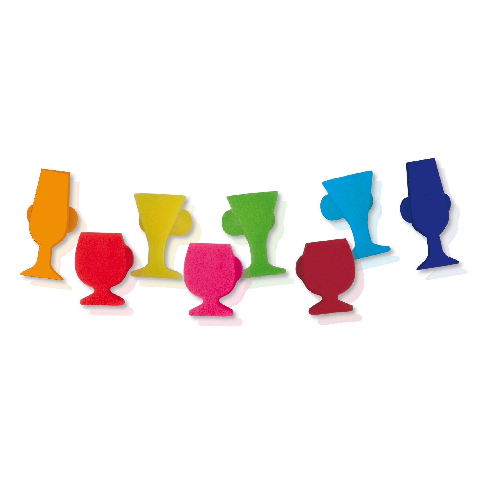 Set de 8 marcacopas de silicona surtidos Copas