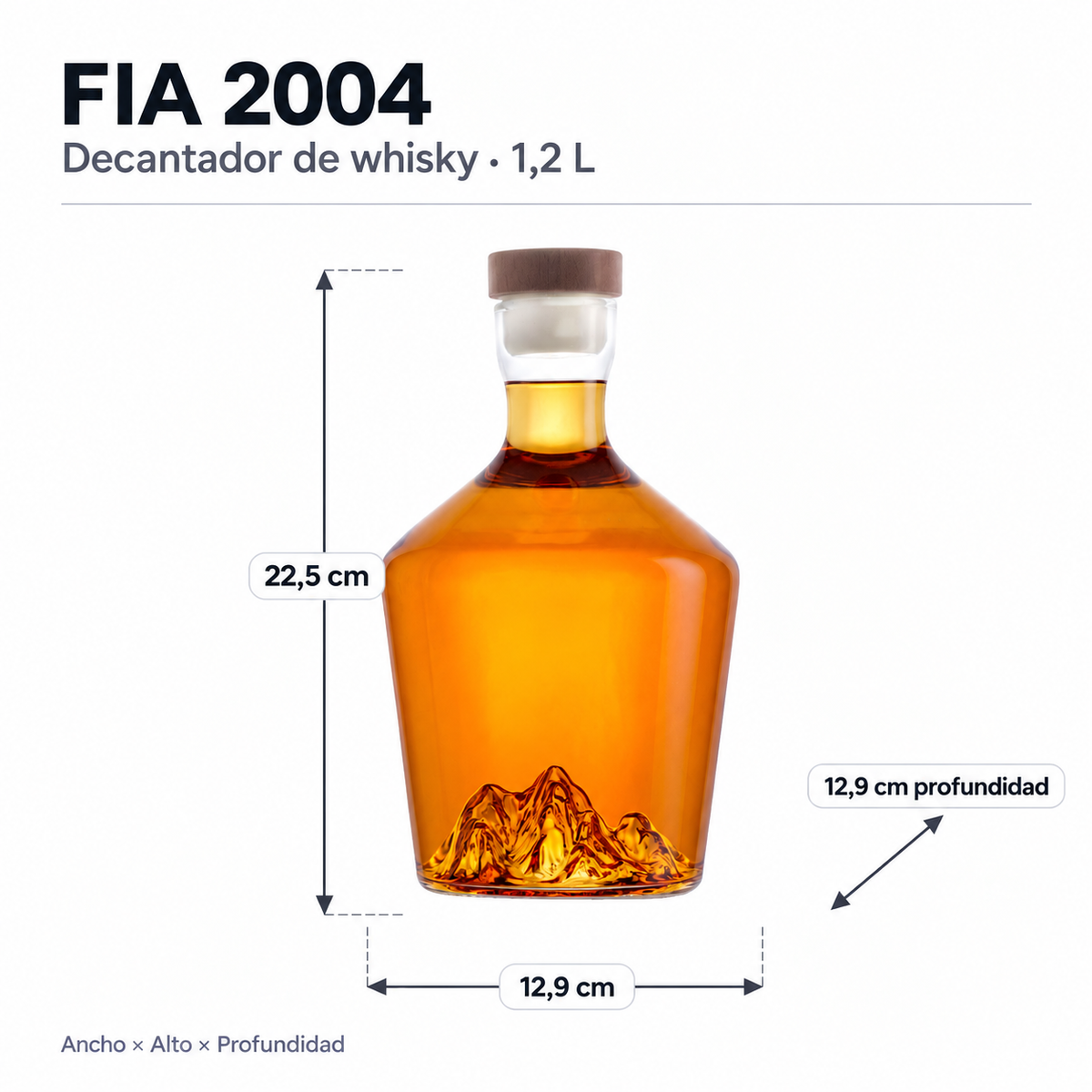 Medidas Decantador de Whisky Mountain Series 1,2 L